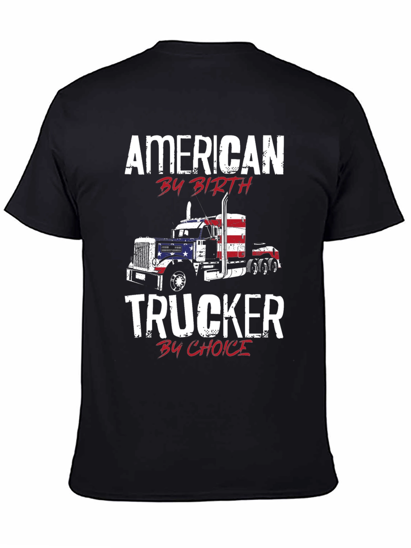 American Trucker T-Shirt - Patriotic Design