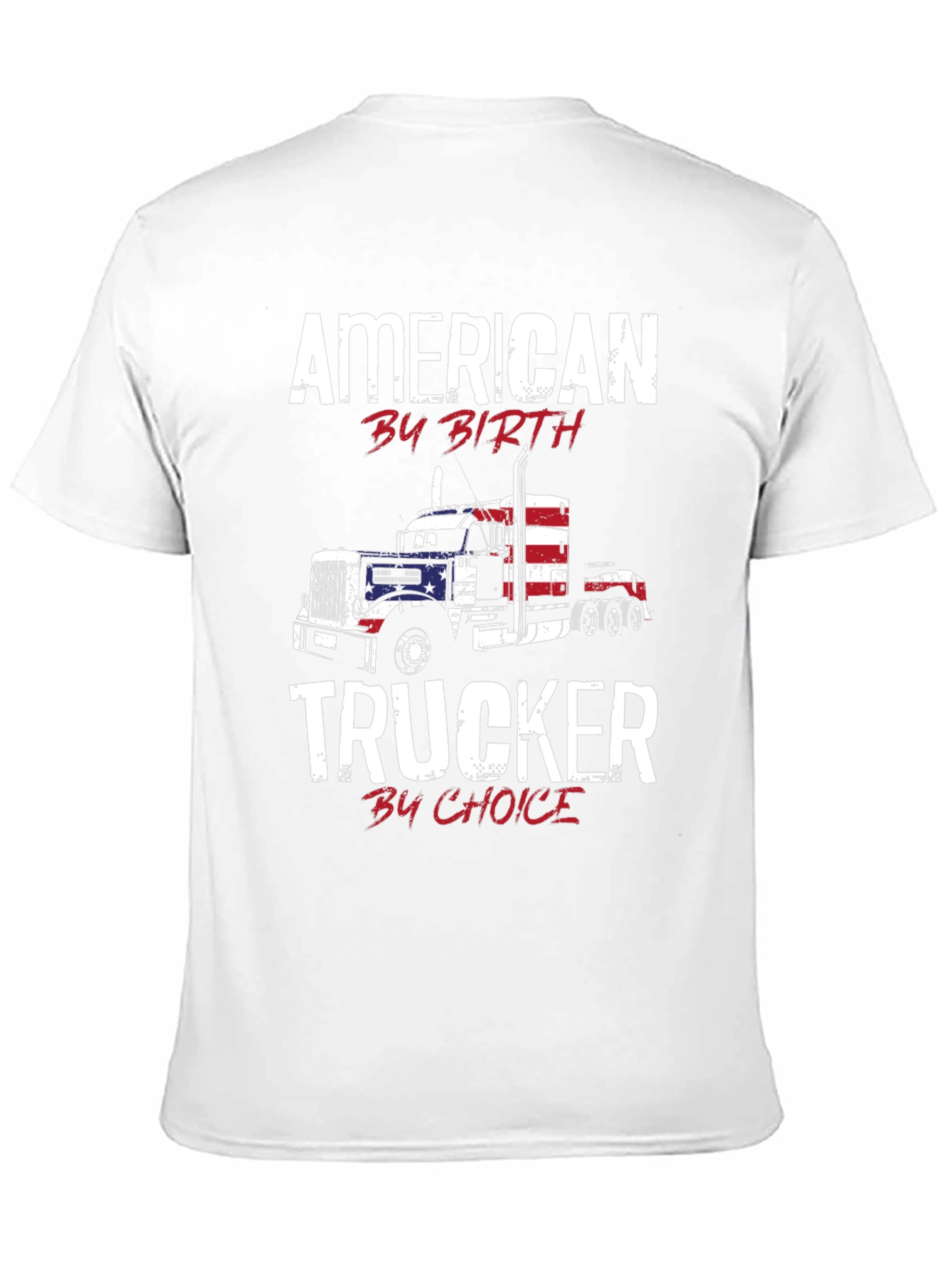 American Trucker T-Shirt - Patriotic Design
