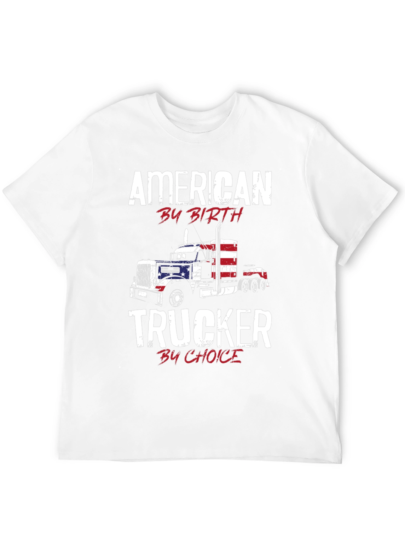 American Trucker T-Shirt - Patriotic Design