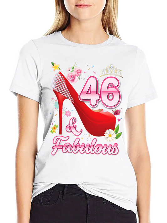 46 & Fabulous Birthday Graphic Tee