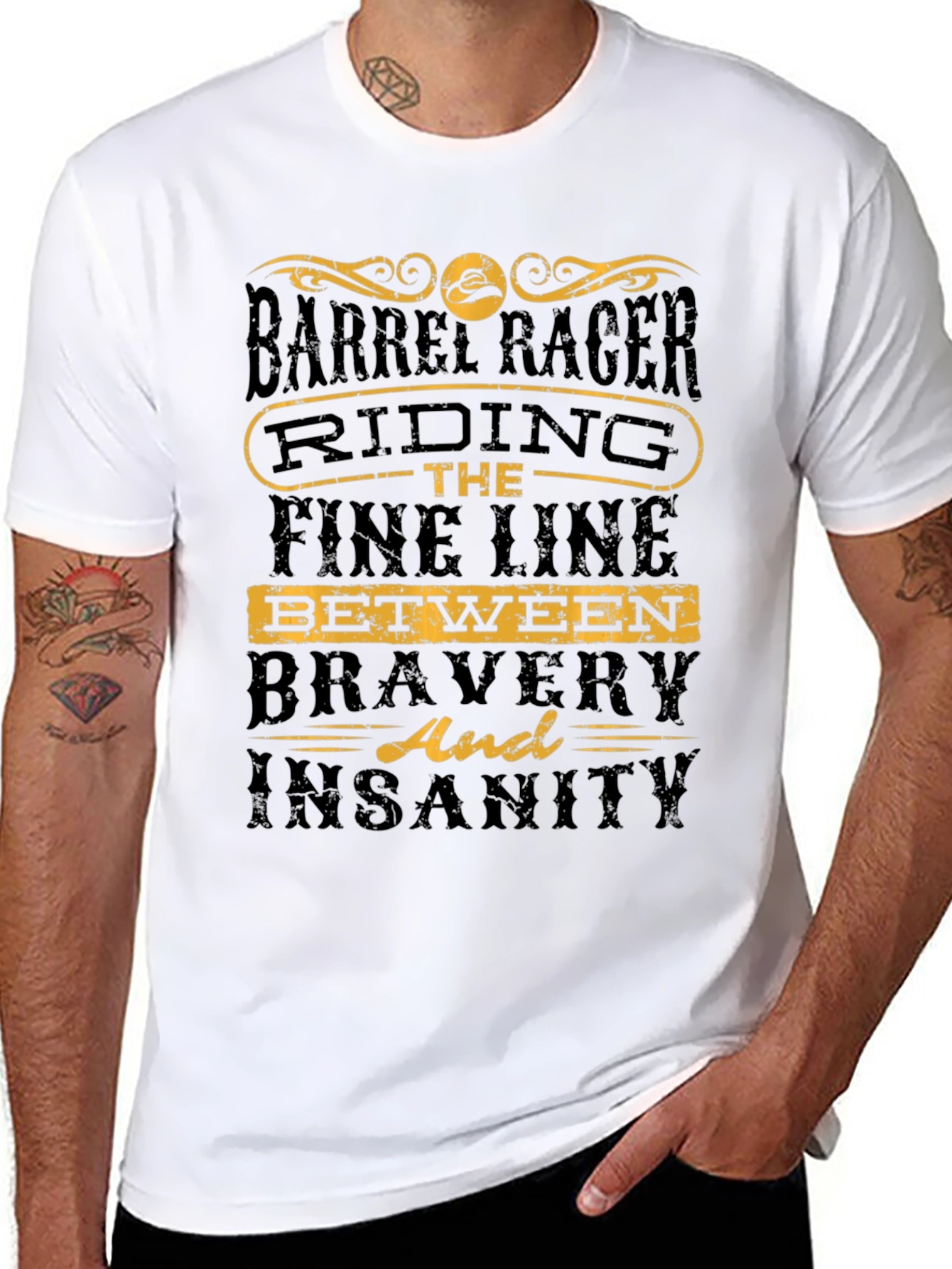 Barrel Racer Riding the Fine Line T-Shirt