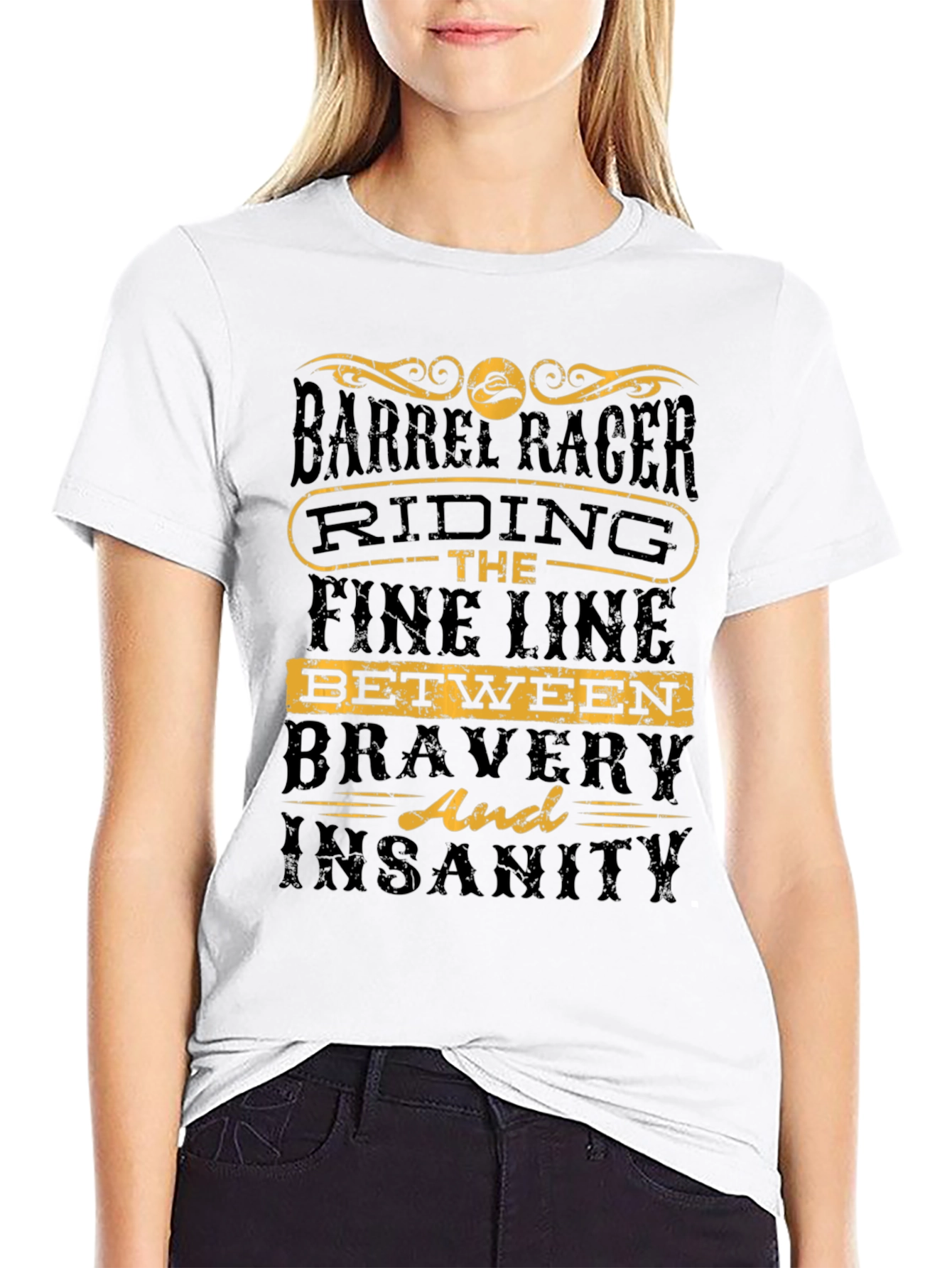 Barrel Racer Riding the Fine Line T-Shirt