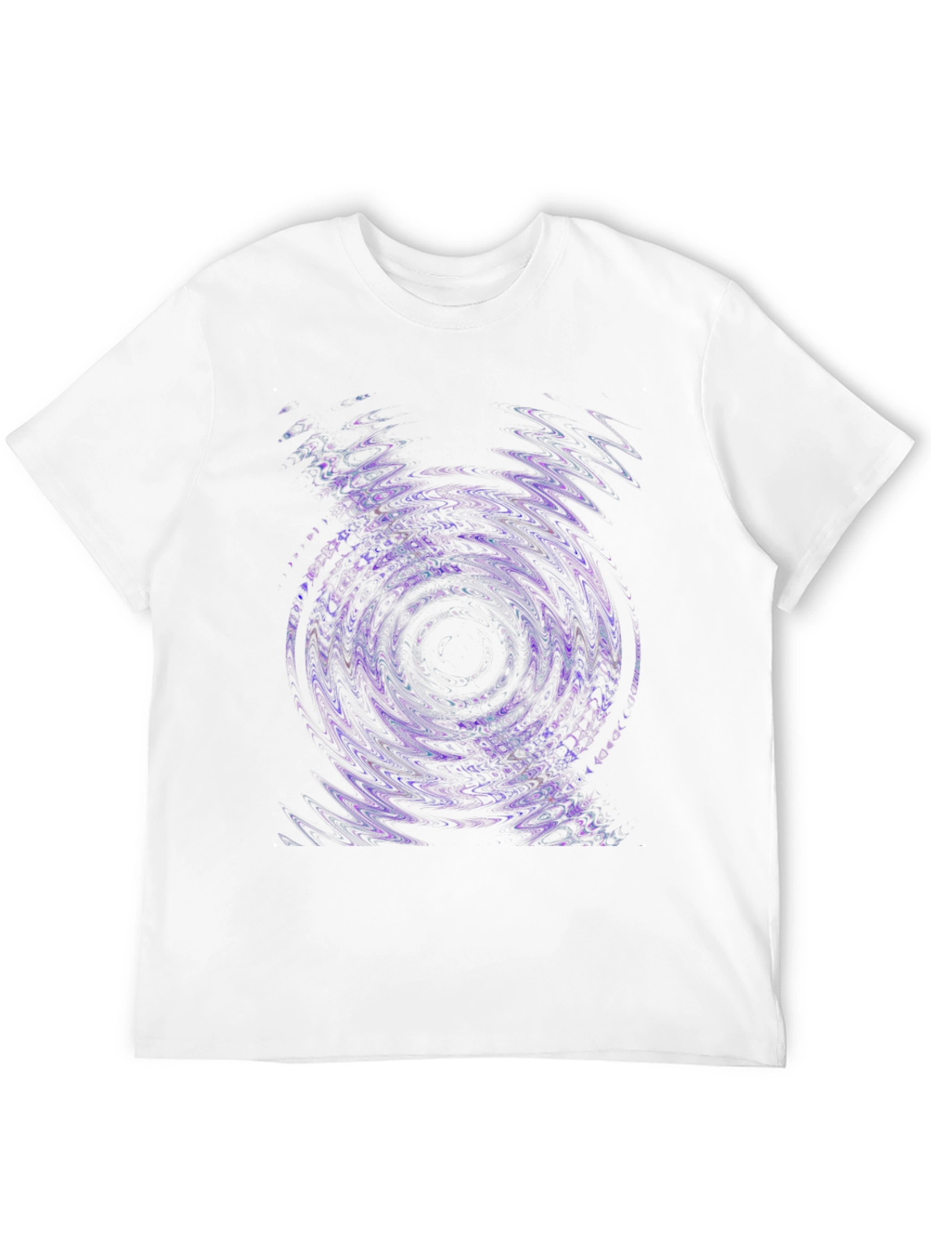 Abstract Vortex Graphic Tee - Black Cotton Blend