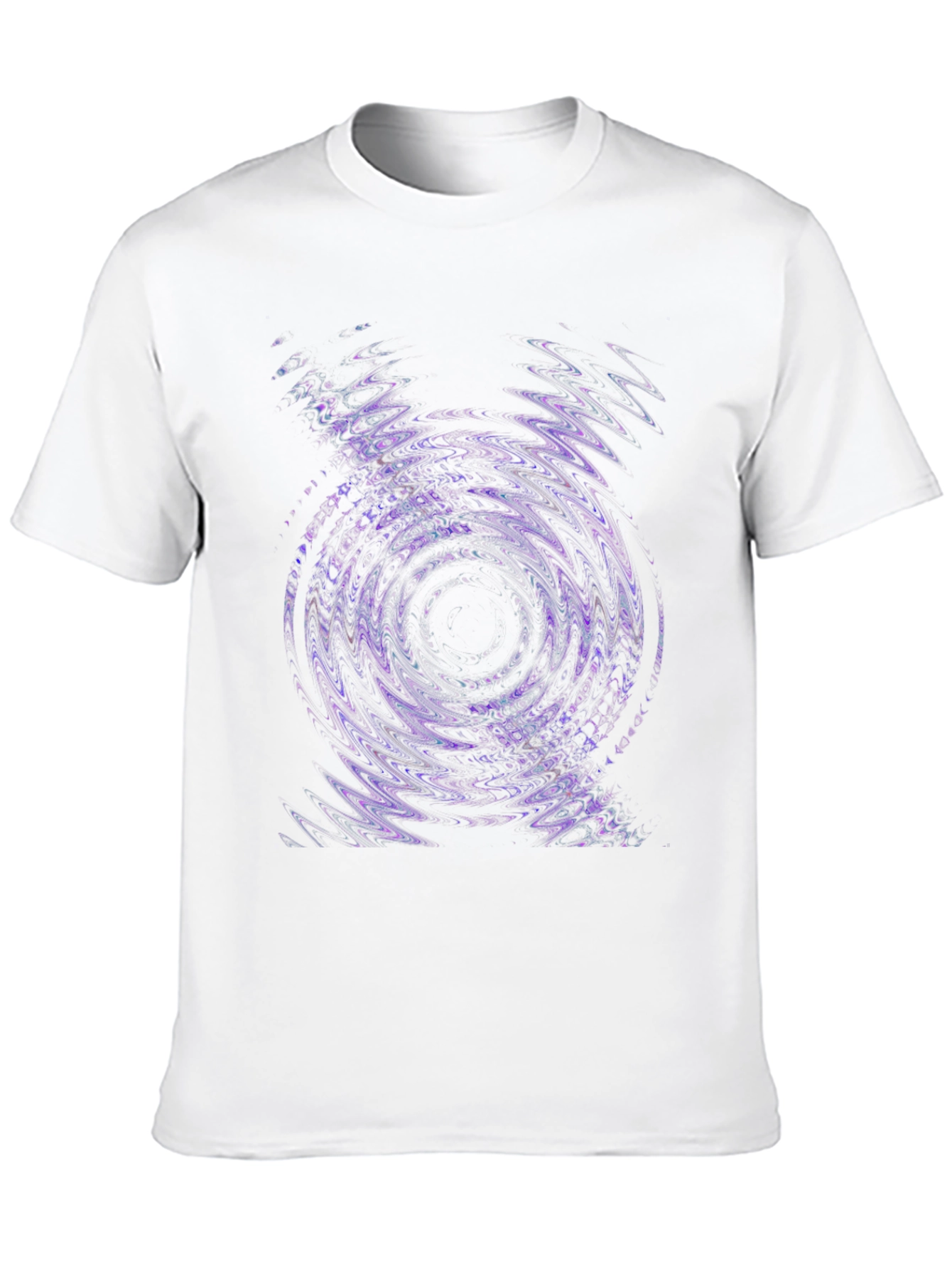 Abstract Vortex Graphic Tee - Black Cotton Blend