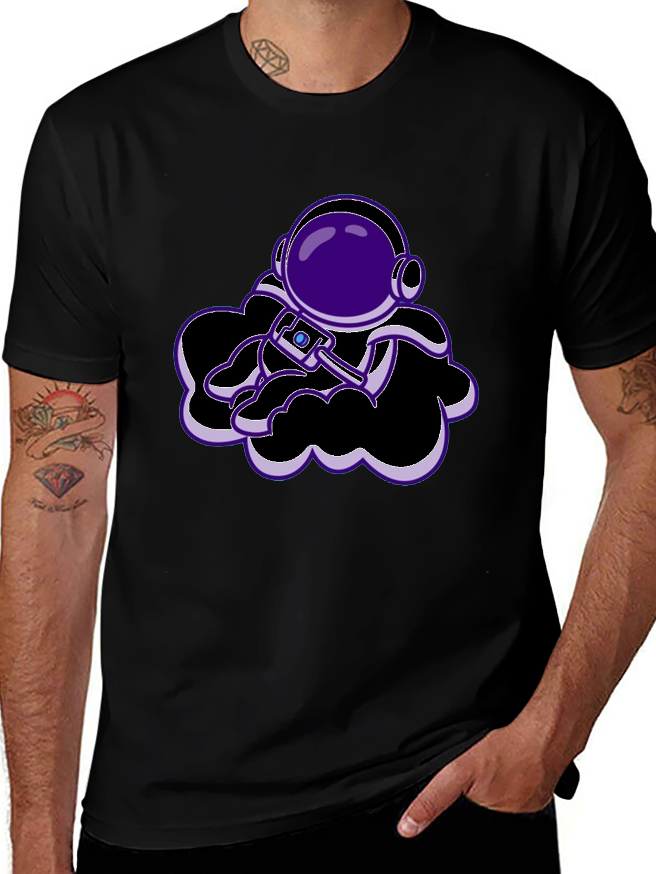 Astronaut in Clouds Graphic T-Shirt - Stylish Casual Wear