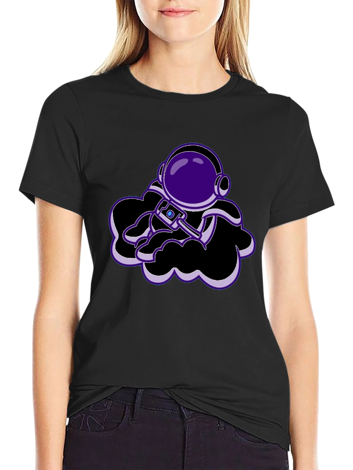 Astronaut in Clouds Graphic T-Shirt - Stylish Casual Wear