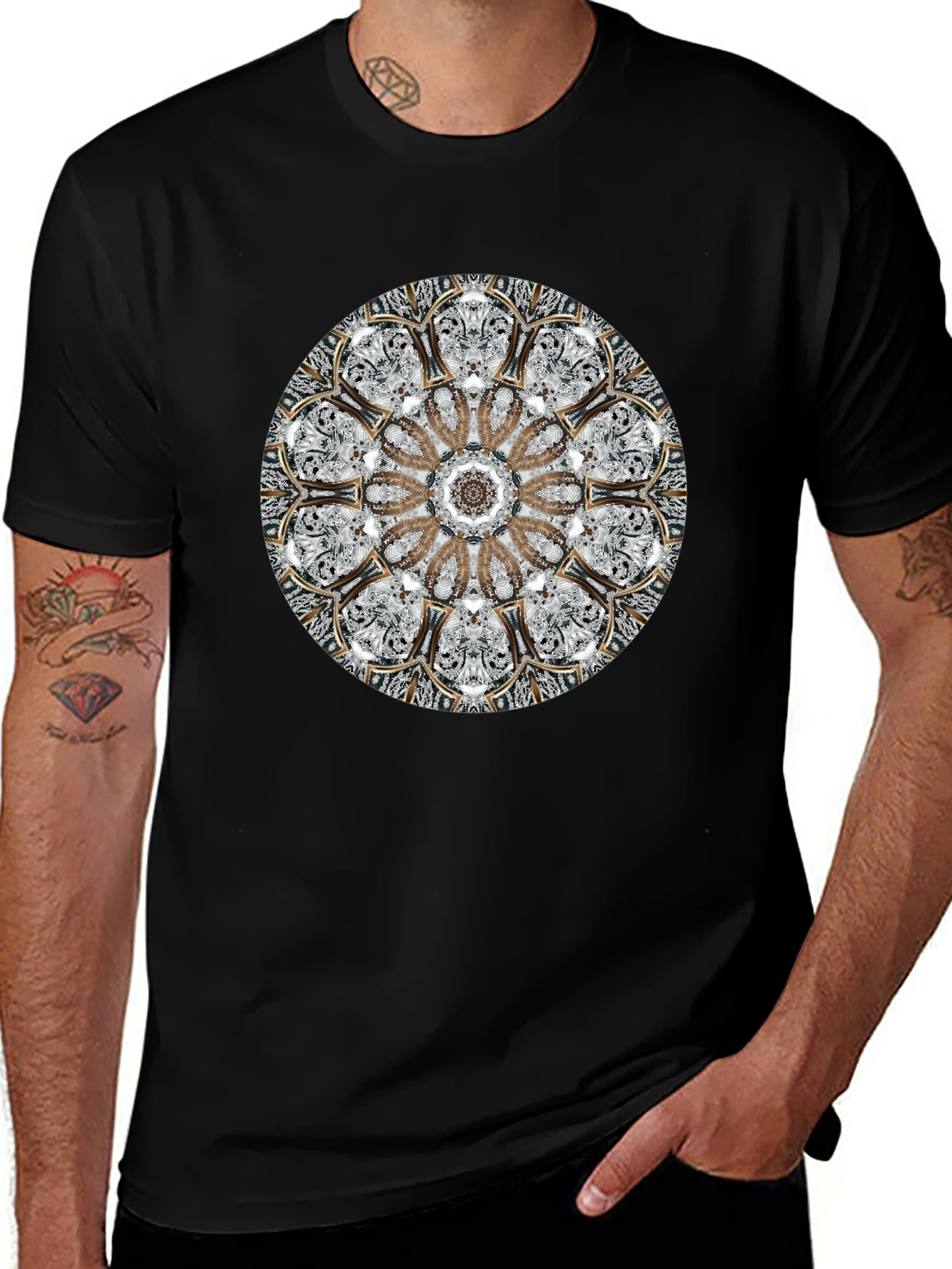 Abstract Mandala Graphic Print T-Shirt