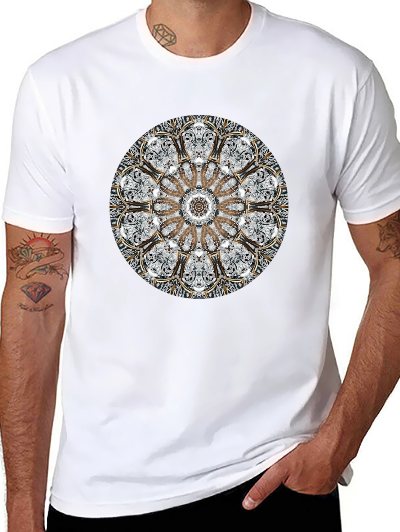Abstract Mandala Graphic Print T-Shirt