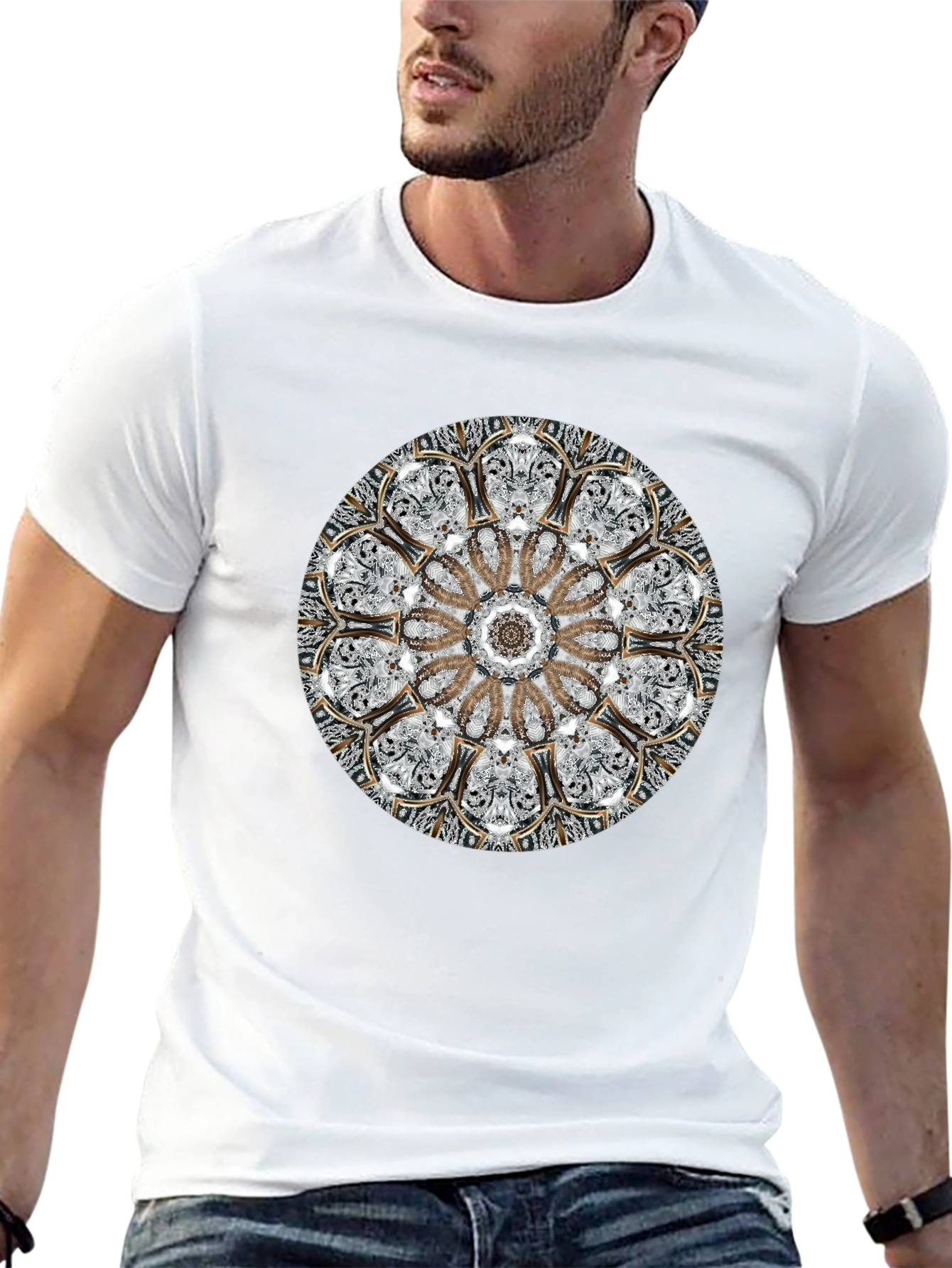 Abstract Mandala Graphic Print T-Shirt