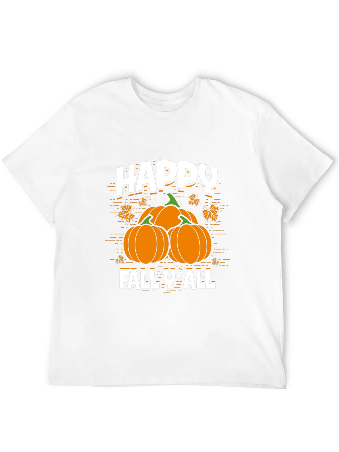 Happy Fall YAll Pumpkin Graphic Tee - Black