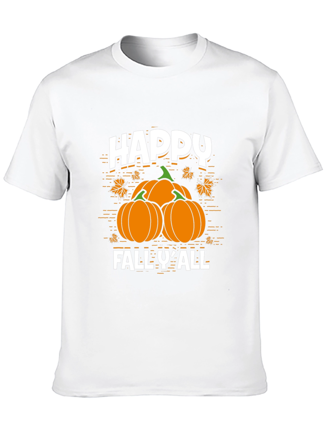 Happy Fall YAll Pumpkin Graphic Tee - Black