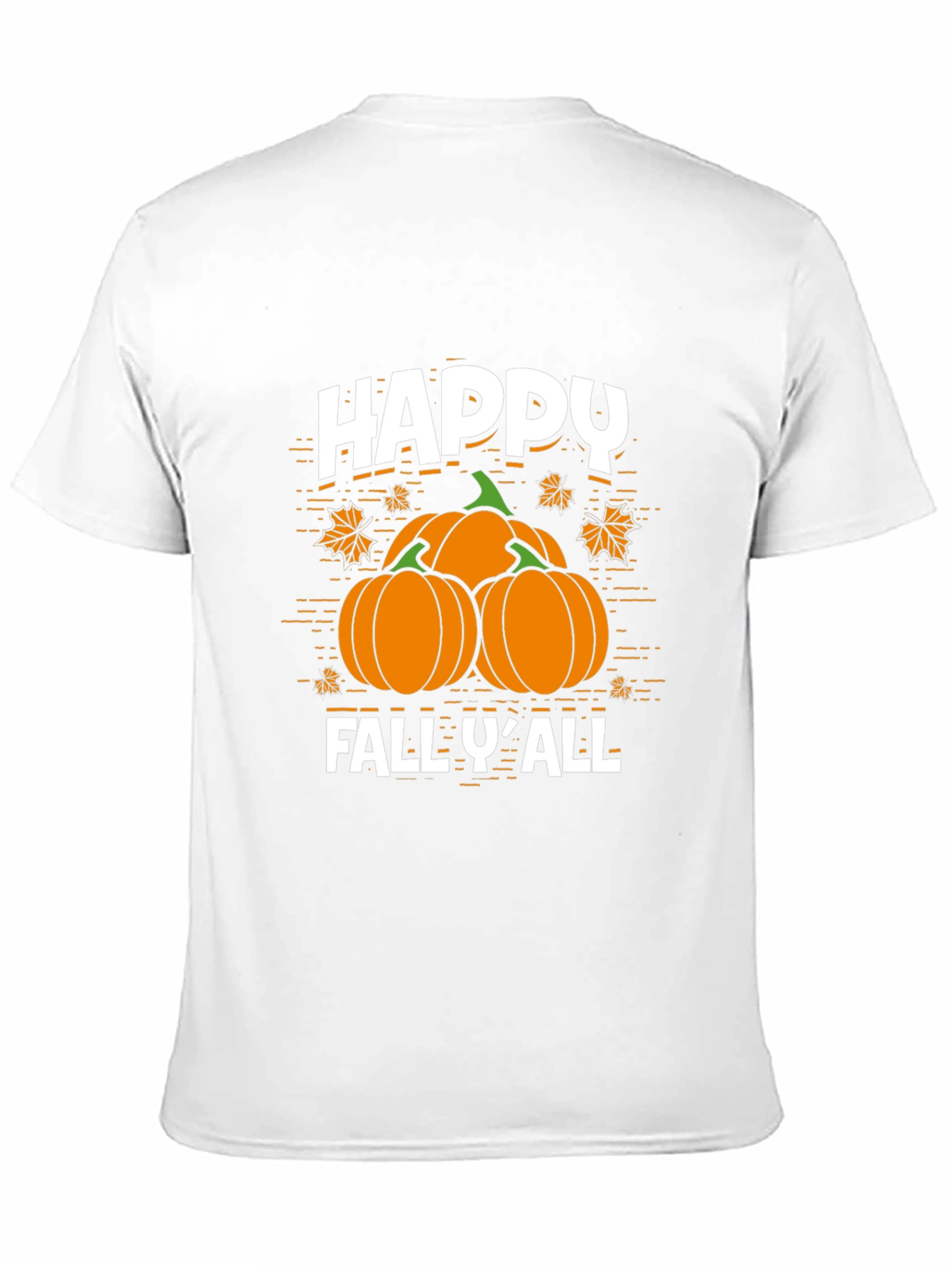 Happy Fall YAll Pumpkin Graphic Tee - Black