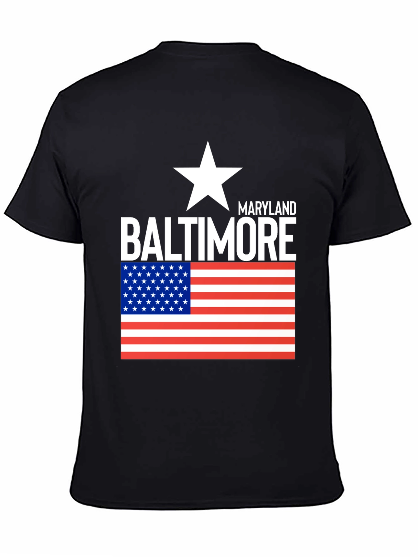 Baltimore Maryland US Flag T-Shirt