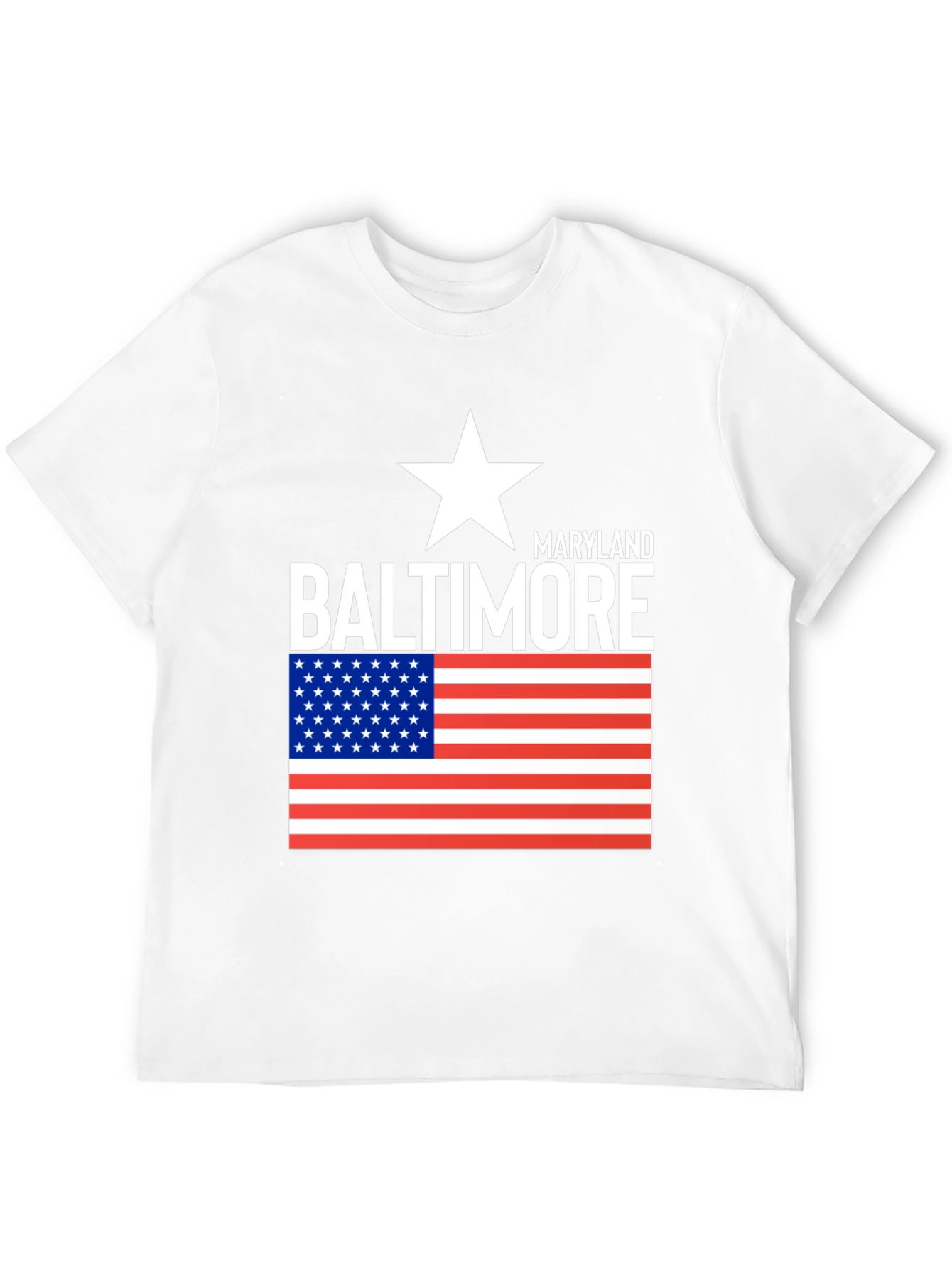 Baltimore Maryland US Flag T-Shirt