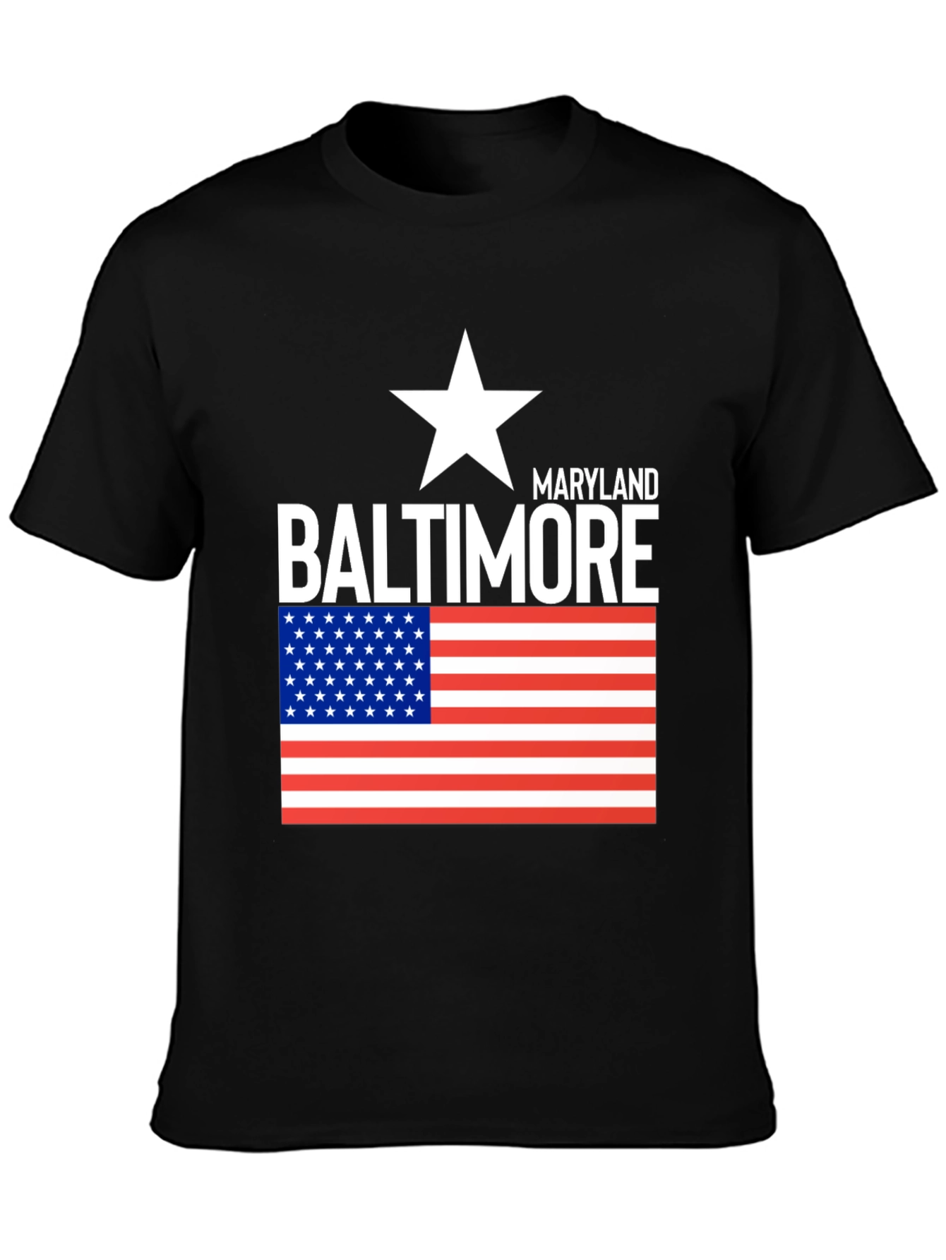 Baltimore Maryland US Flag T-Shirt