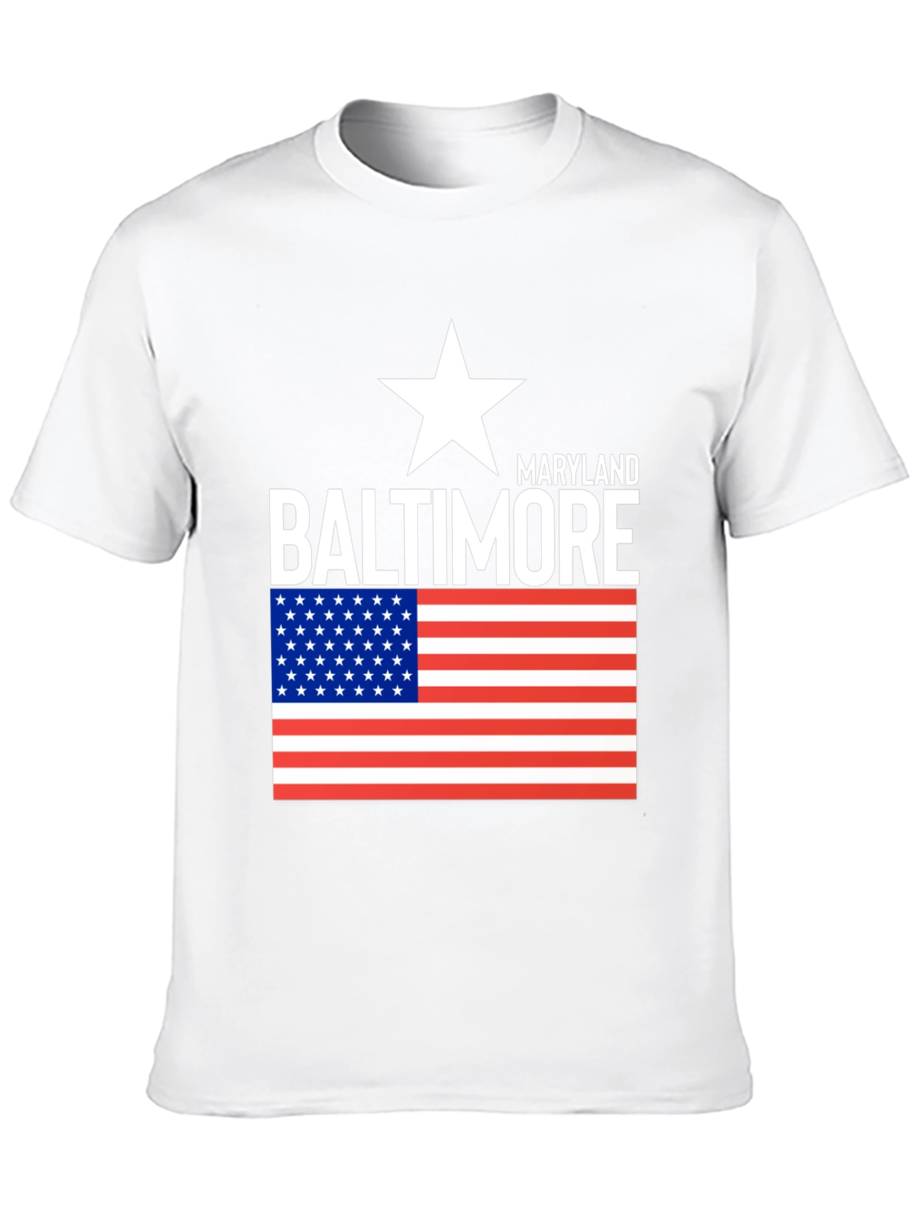 Baltimore Maryland US Flag T-Shirt