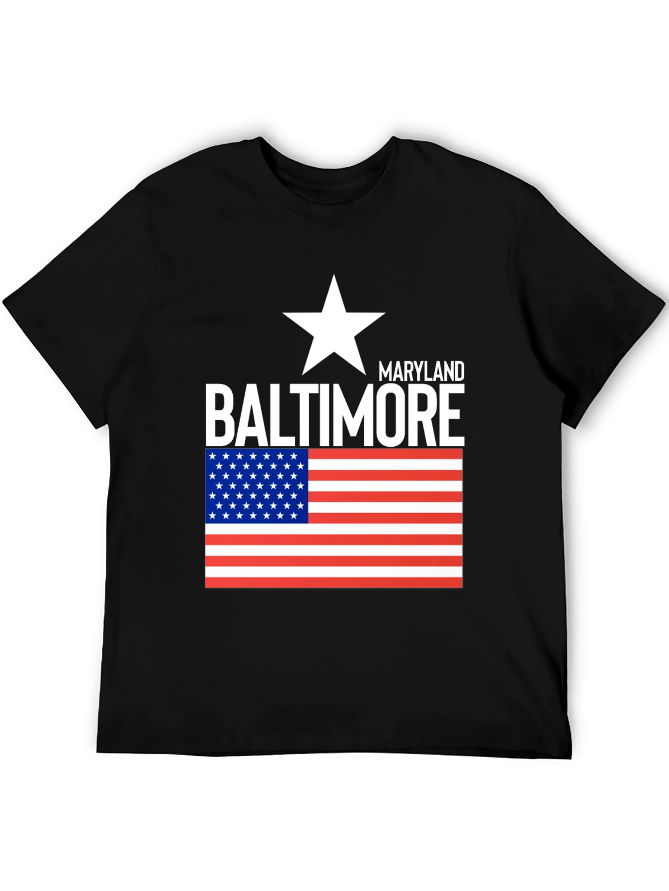 Baltimore Maryland US Flag T-Shirt