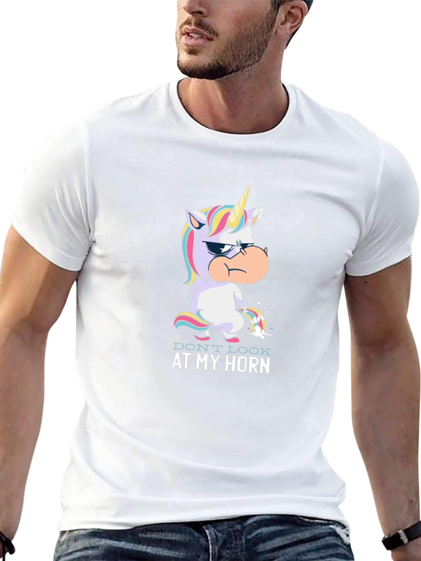 Grumpy Unicorn Rainbow Pee T-Shirt