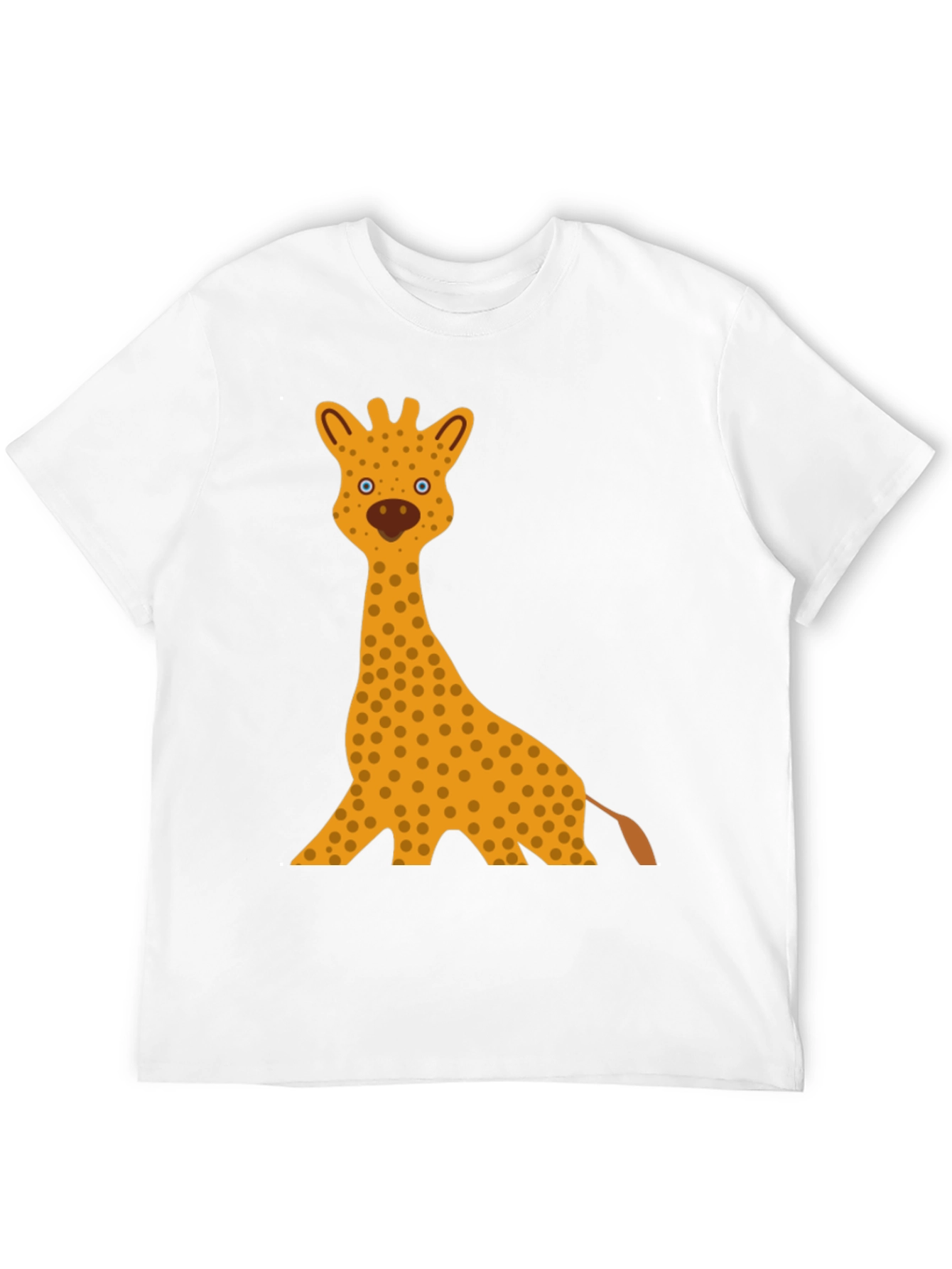 Giraffe Graphic Tee - Black Cotton T-Shirt