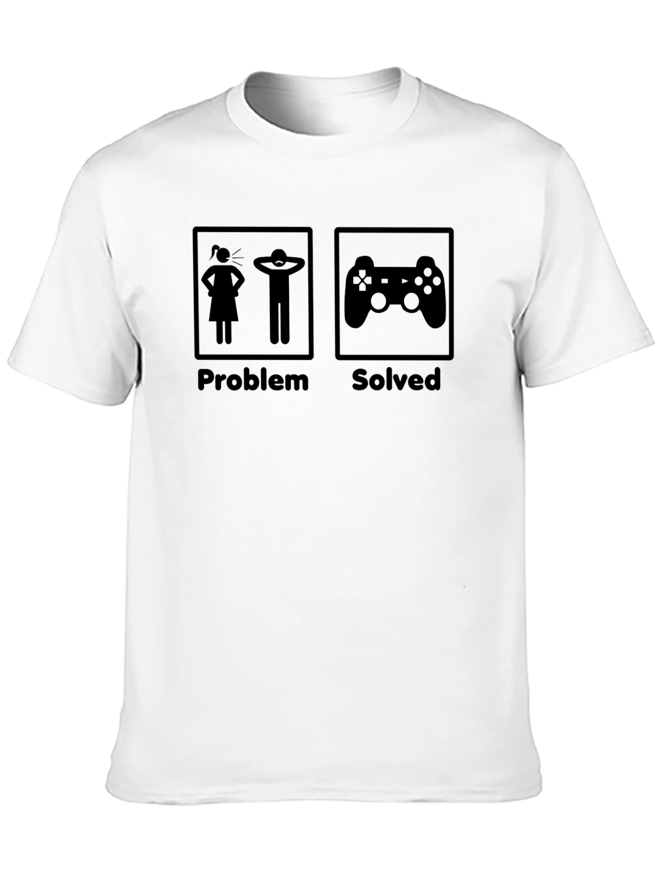 Gamer Problem Solved Graphic Tee - Funny Gaming T-Shirt