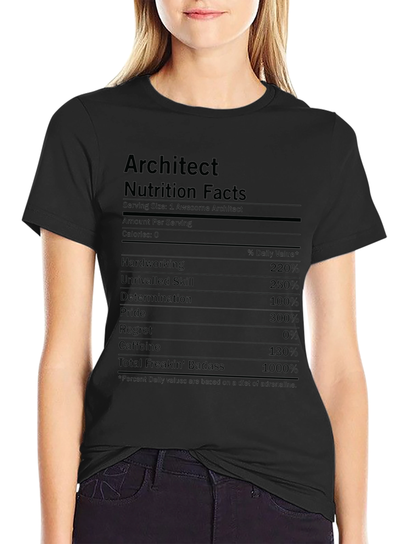 Architect Nutrition Facts Graphic T-Shirt