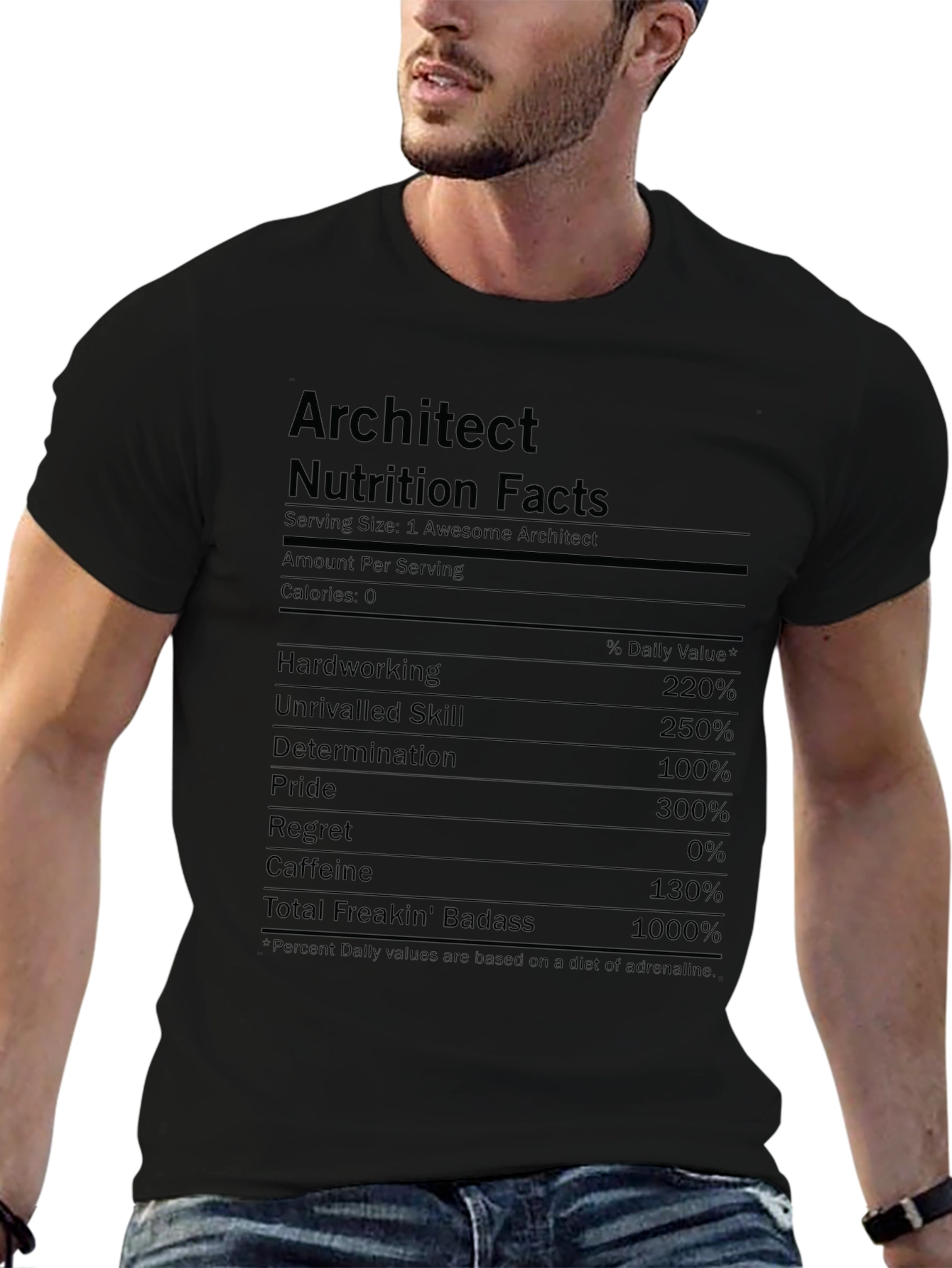 Architect Nutrition Facts Graphic T-Shirt