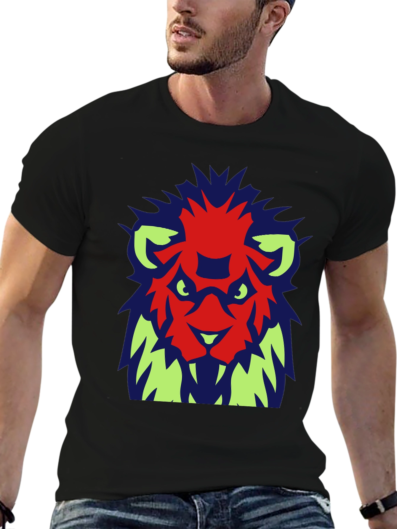 Graphic Lion T-Shirt - Modern Urban Style