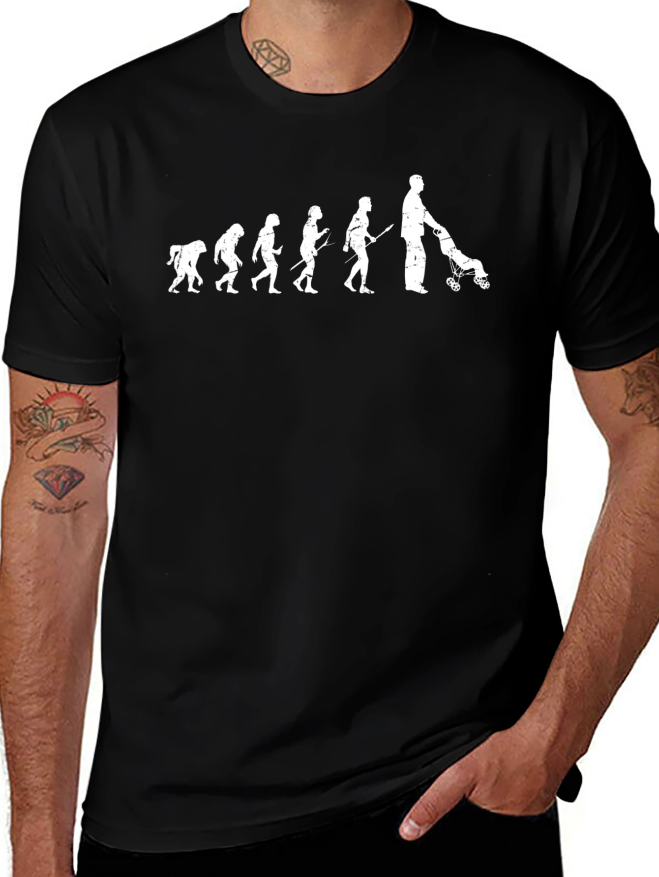 Evolution of Man - Dad T-Shirt