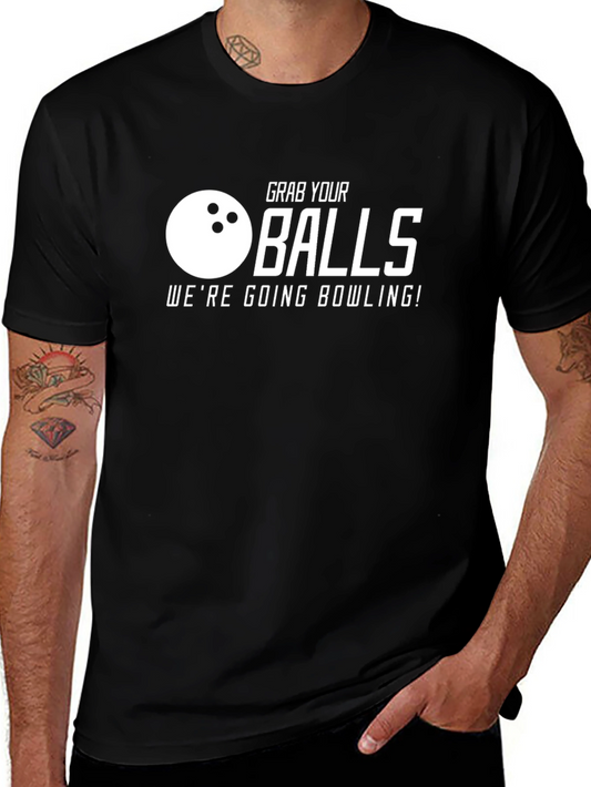 Grab Your Balls Bowling T-Shirt - Funny Graphic Tee