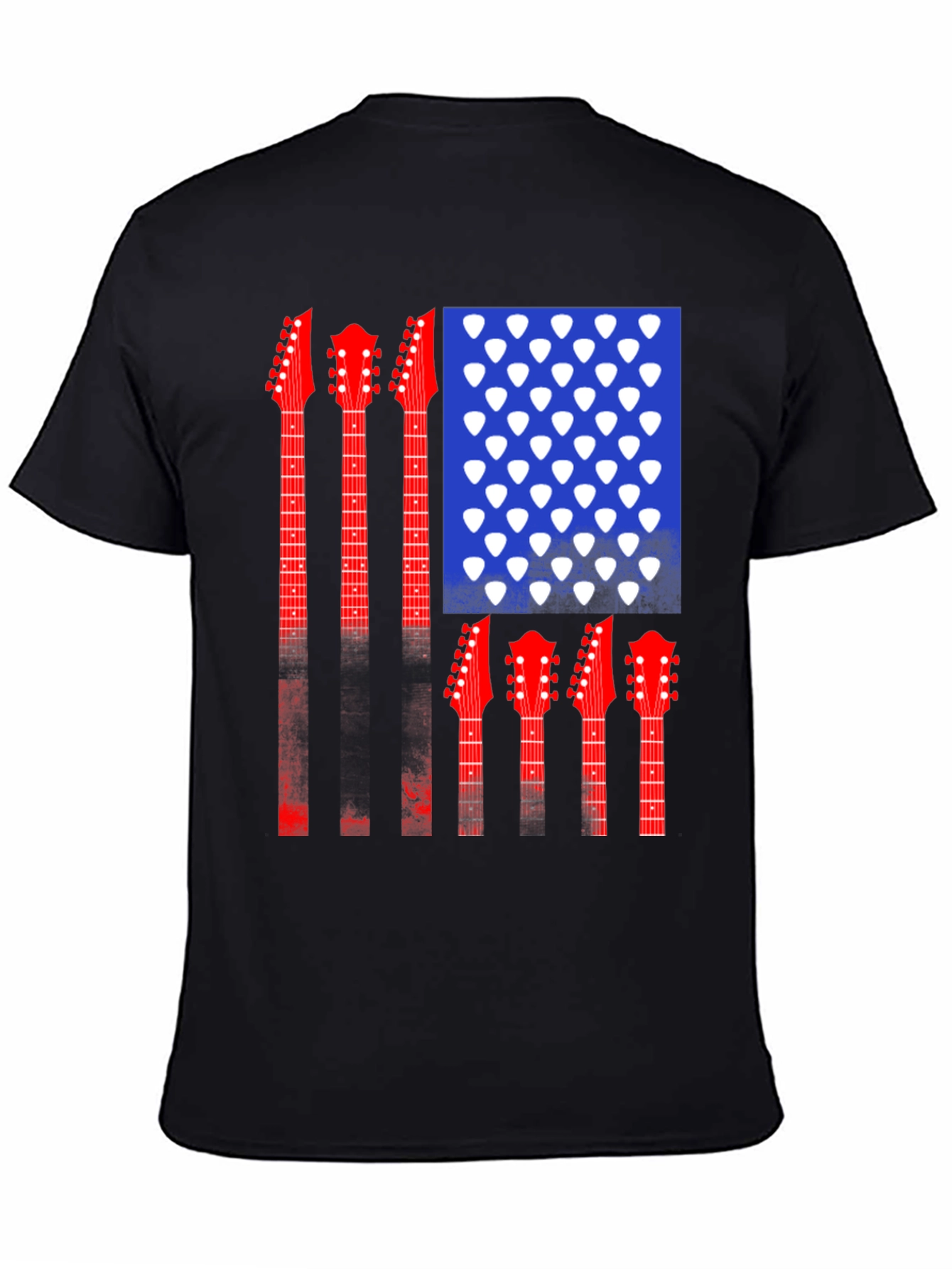 Guitar American Flag T-Shirt