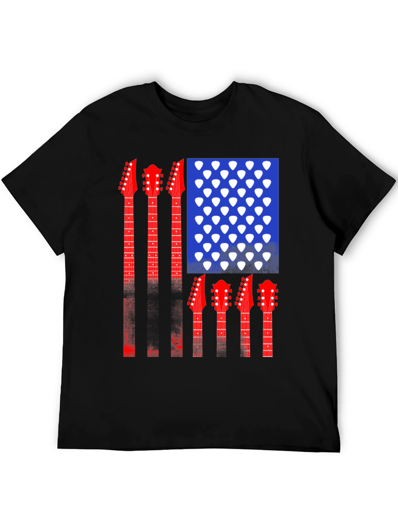 Guitar American Flag T-Shirt
