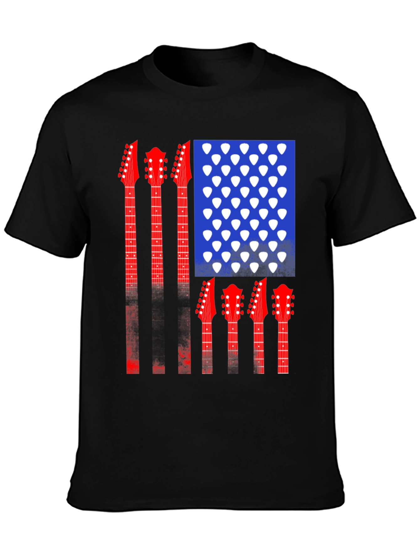 Guitar American Flag T-Shirt