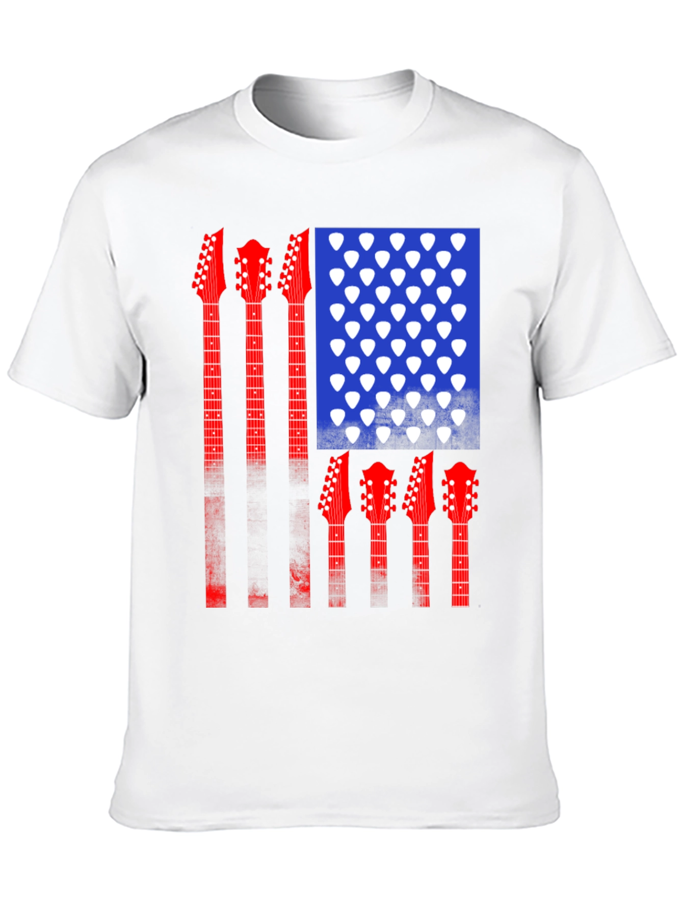 Guitar American Flag T-Shirt