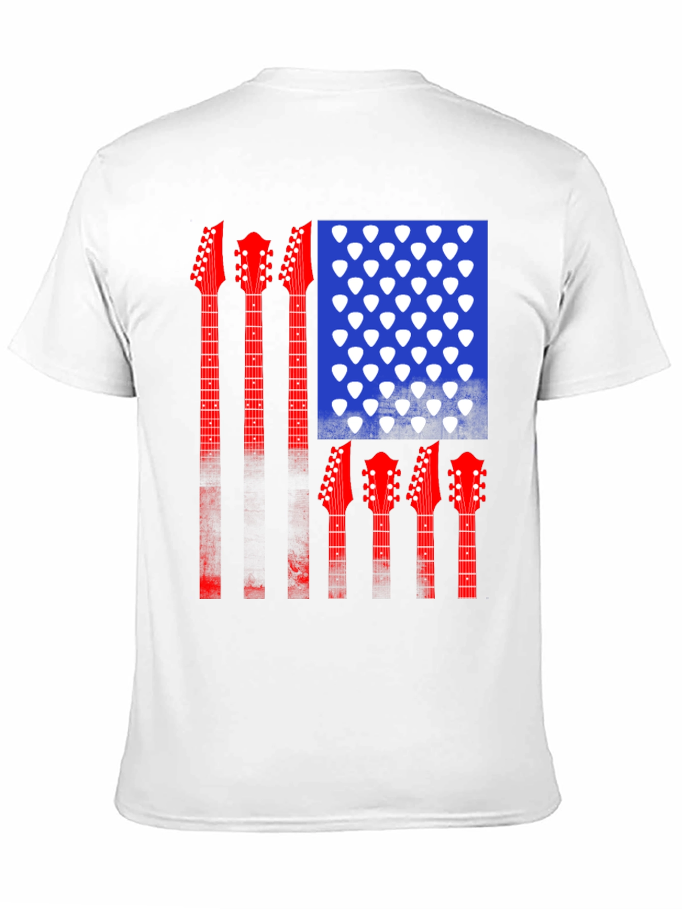 Guitar American Flag T-Shirt