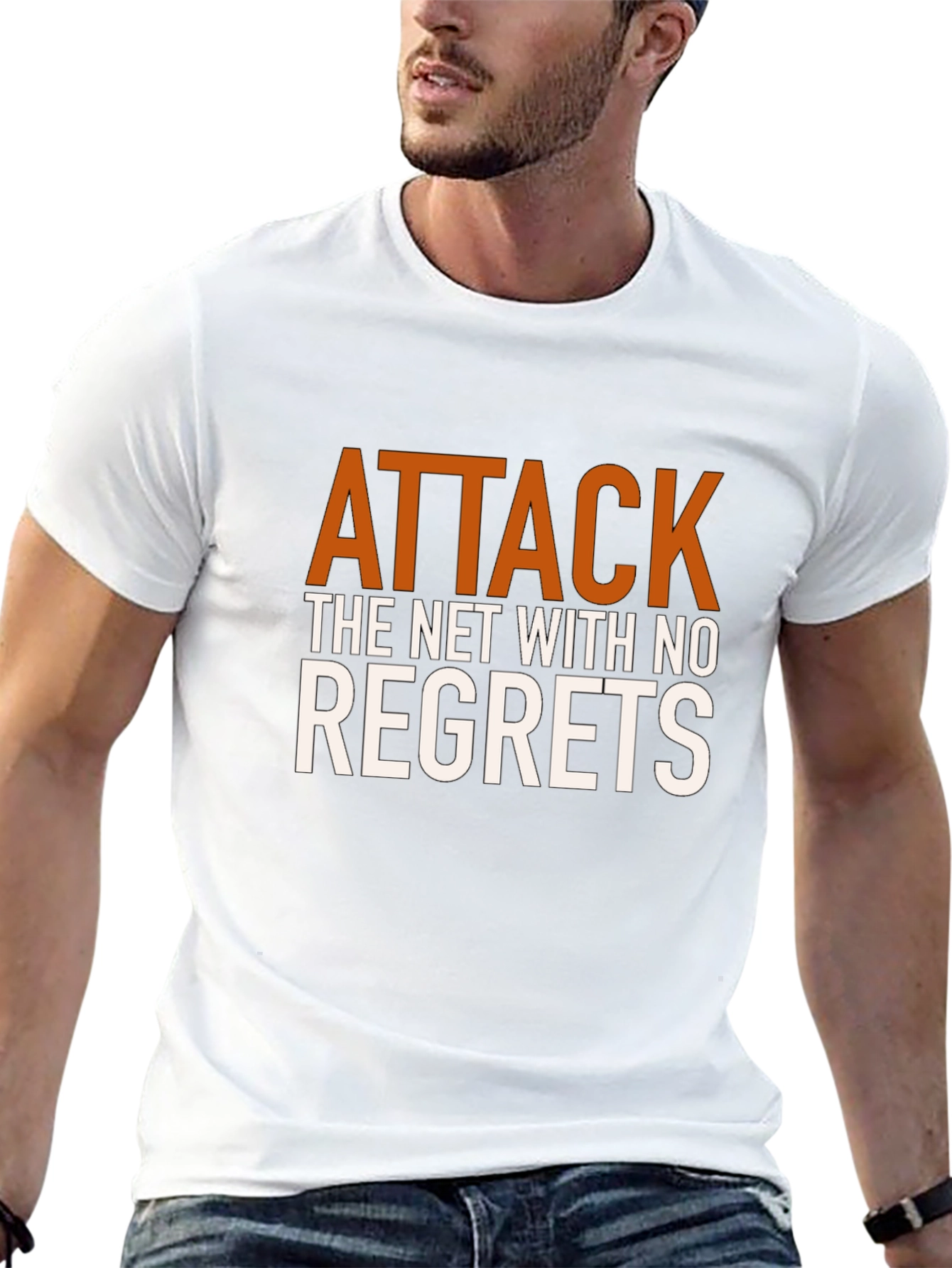 Attack the Net T-Shirt - Motivational Black Tee