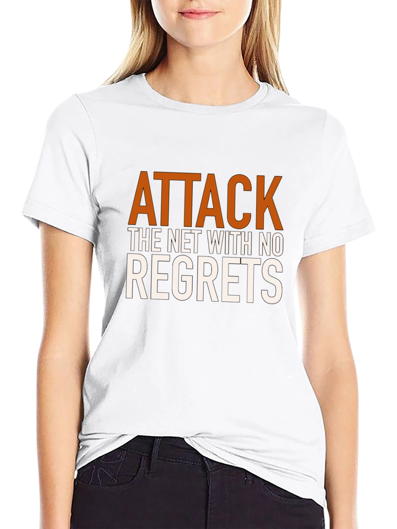 Attack the Net T-Shirt - Motivational Black Tee