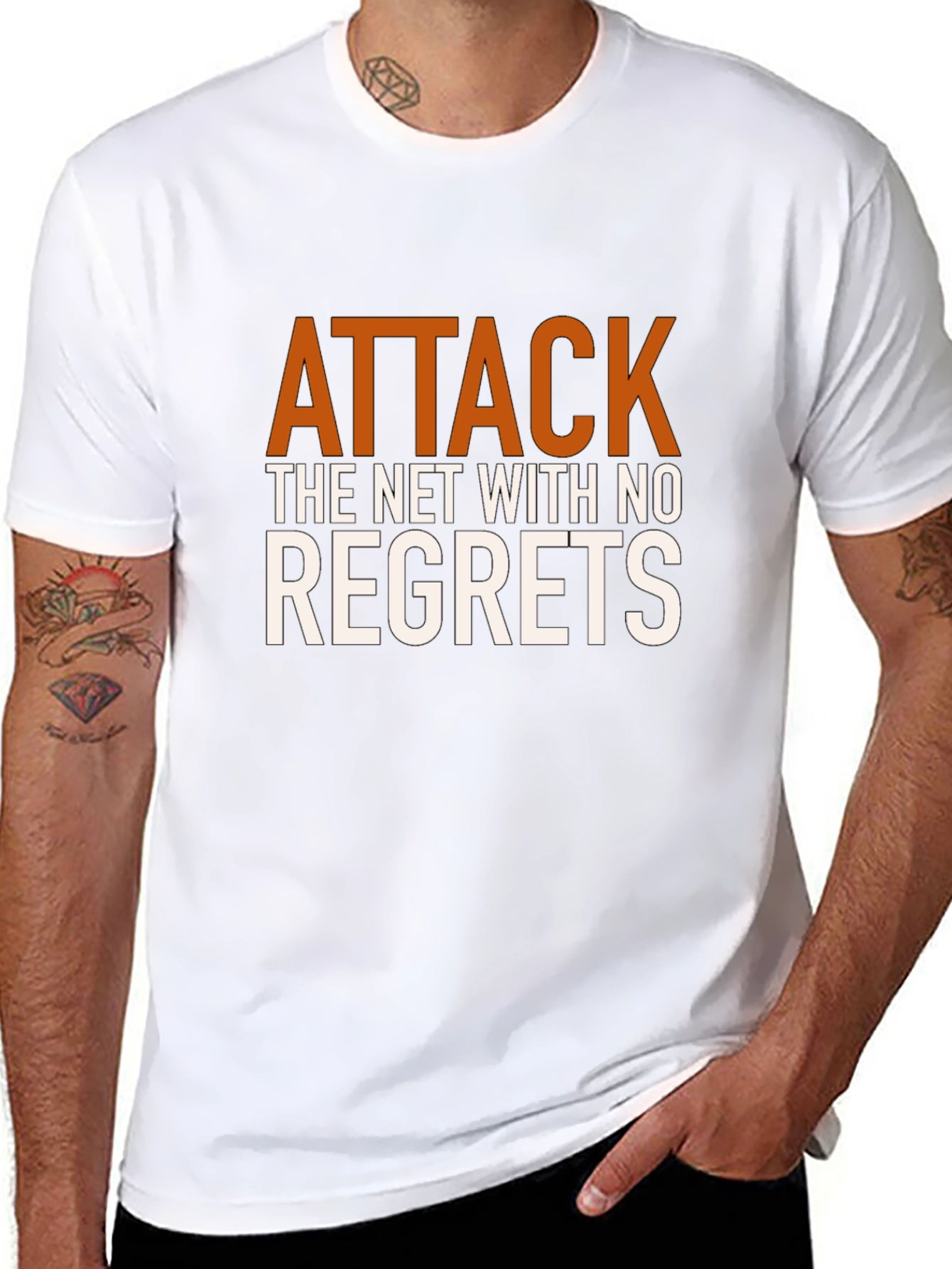 Attack the Net T-Shirt - Motivational Black Tee