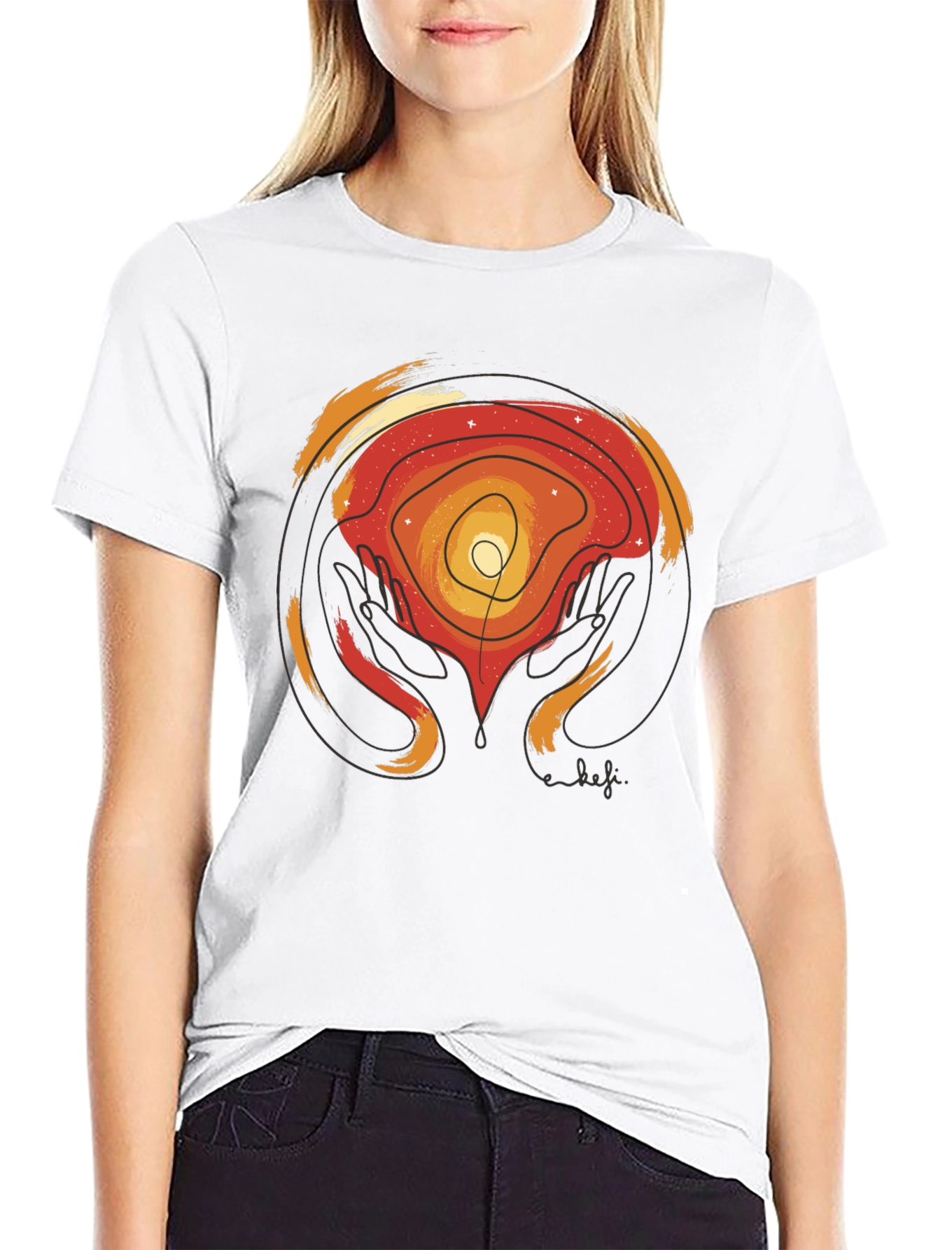 Abstract Graphic Print T-Shirt - Artful Comfort