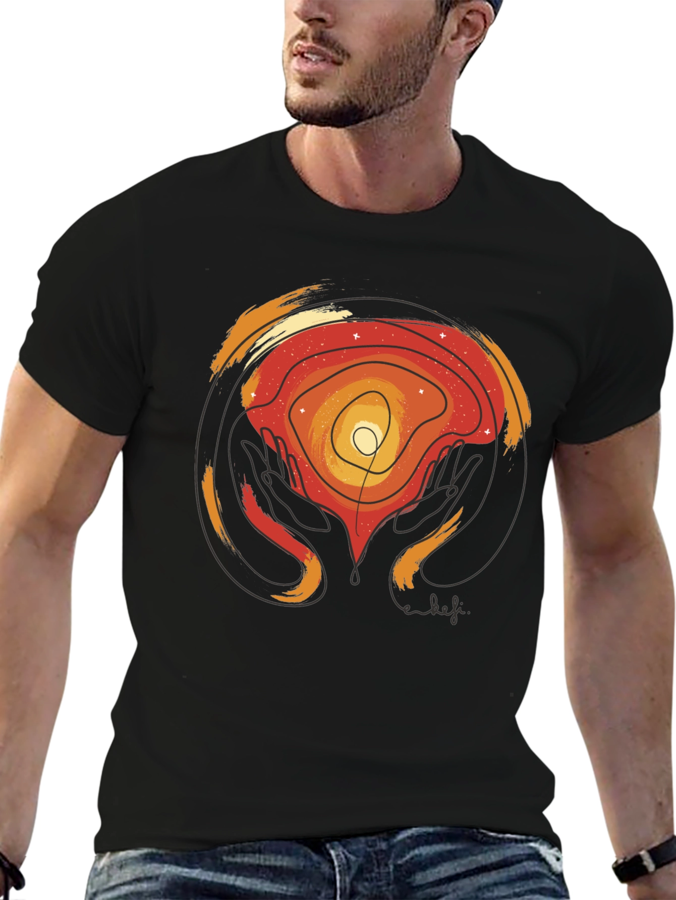 Abstract Graphic Print T-Shirt - Artful Comfort