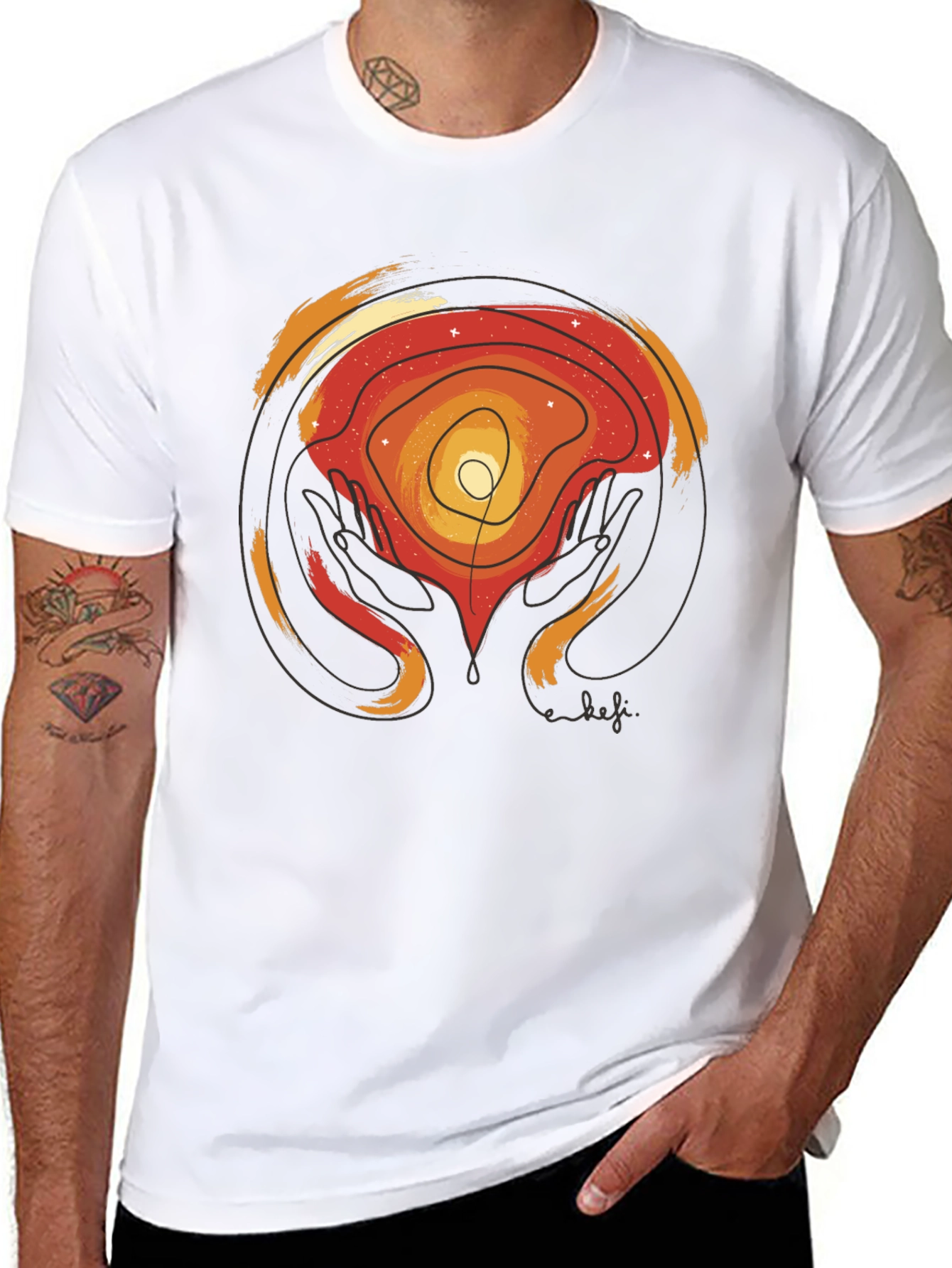 Abstract Graphic Print T-Shirt - Artful Comfort
