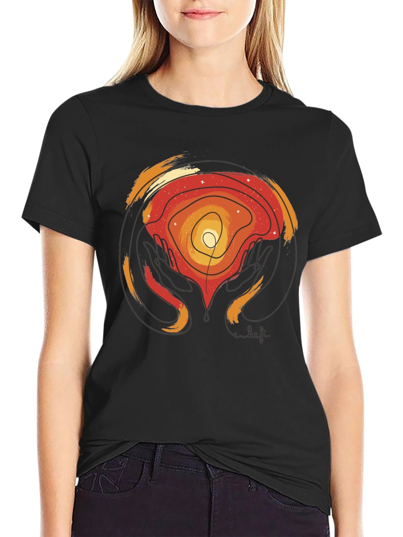 Abstract Graphic Print T-Shirt - Artful Comfort