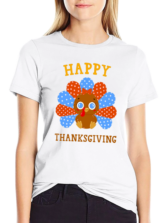 Happy Thanksgiving Turkey Graphic Tee