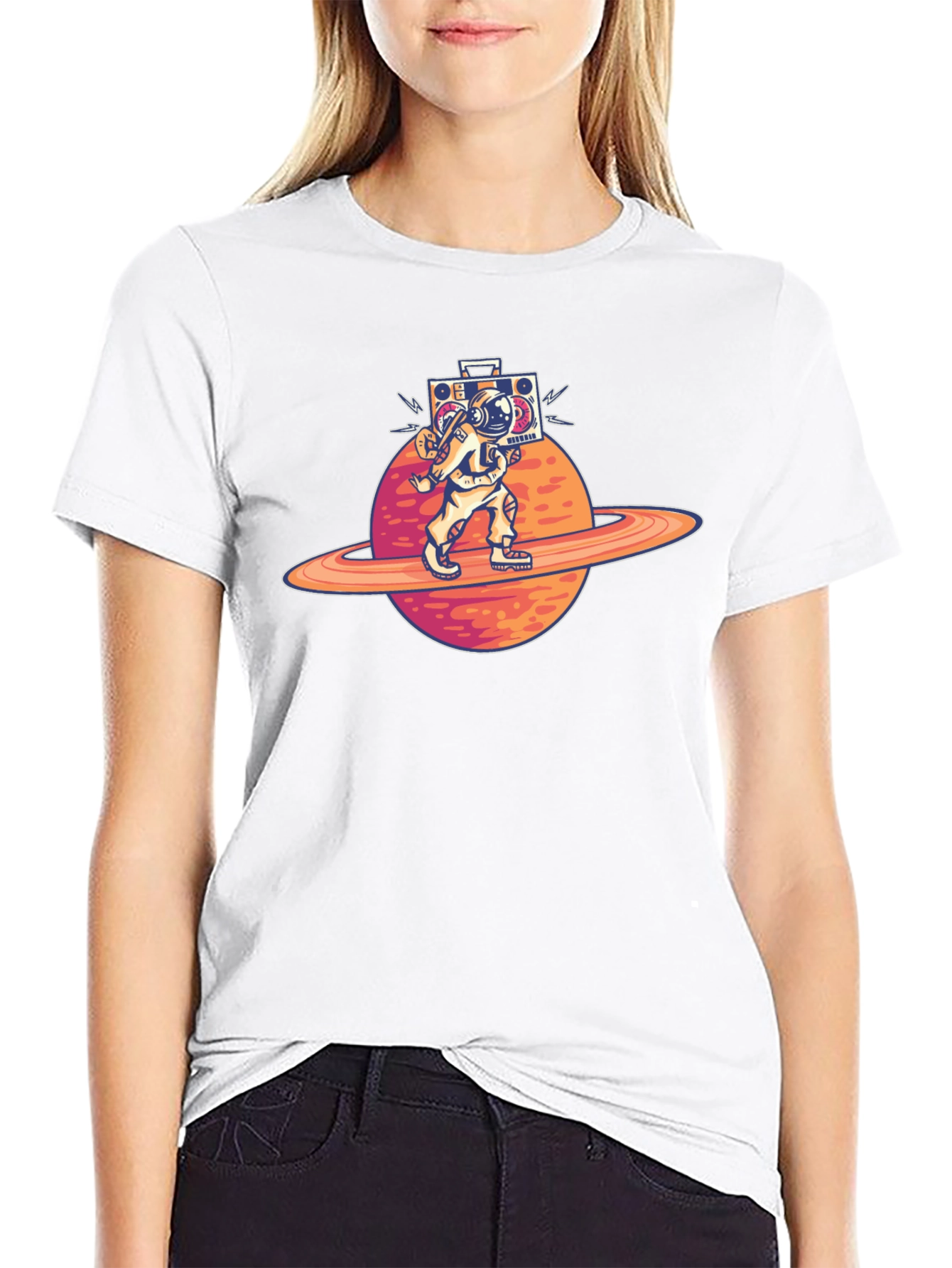 Astronaut Boombox Graphic Tee
