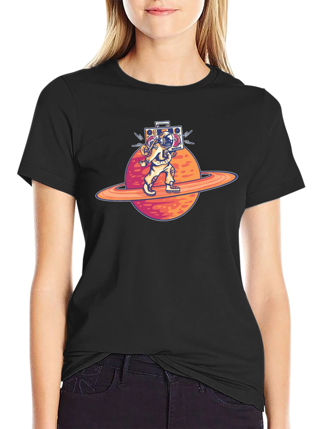 Astronaut Boombox Graphic Tee