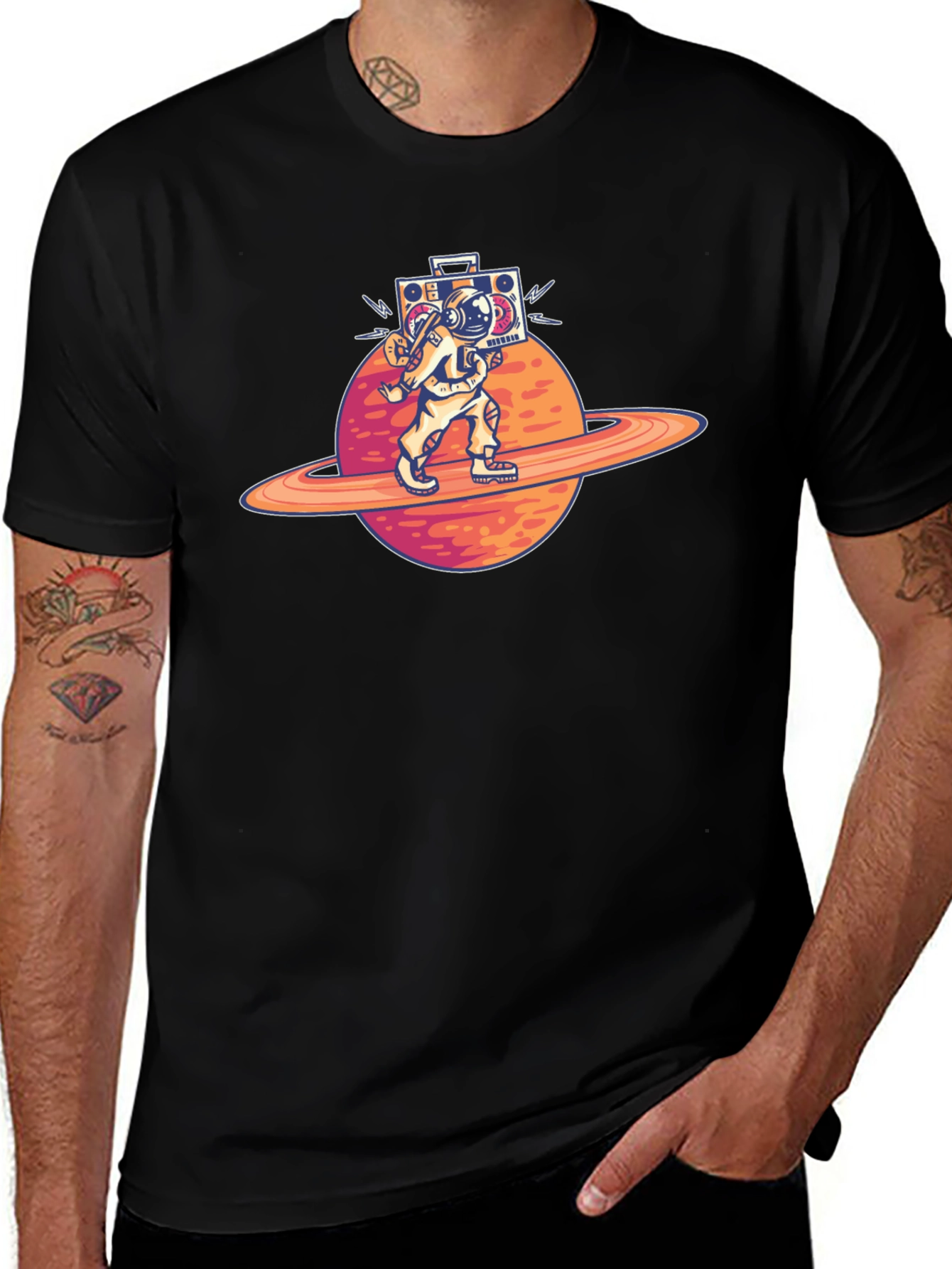 Astronaut Boombox Graphic Tee