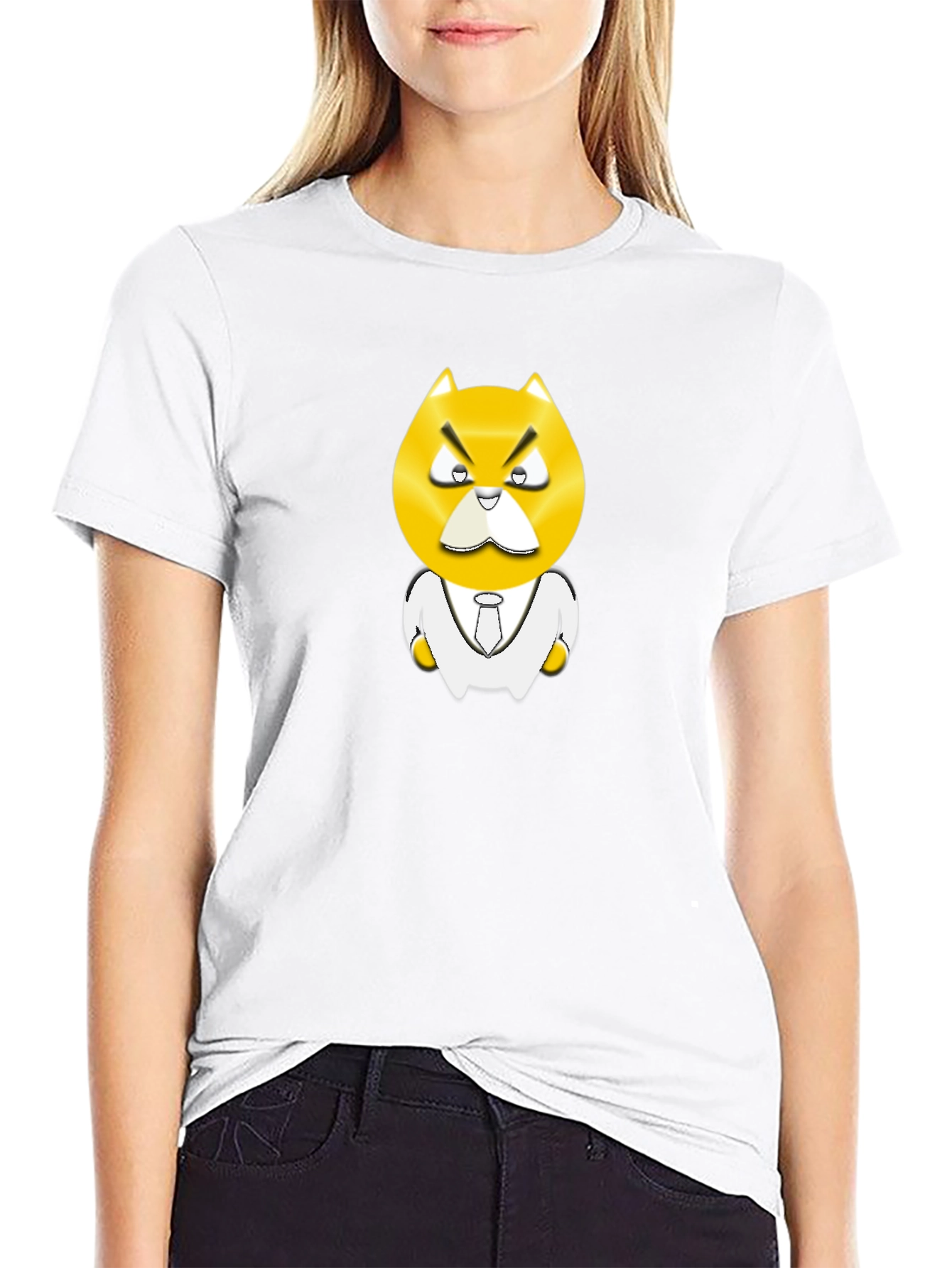 Angry Boss Character Black T-Shirt