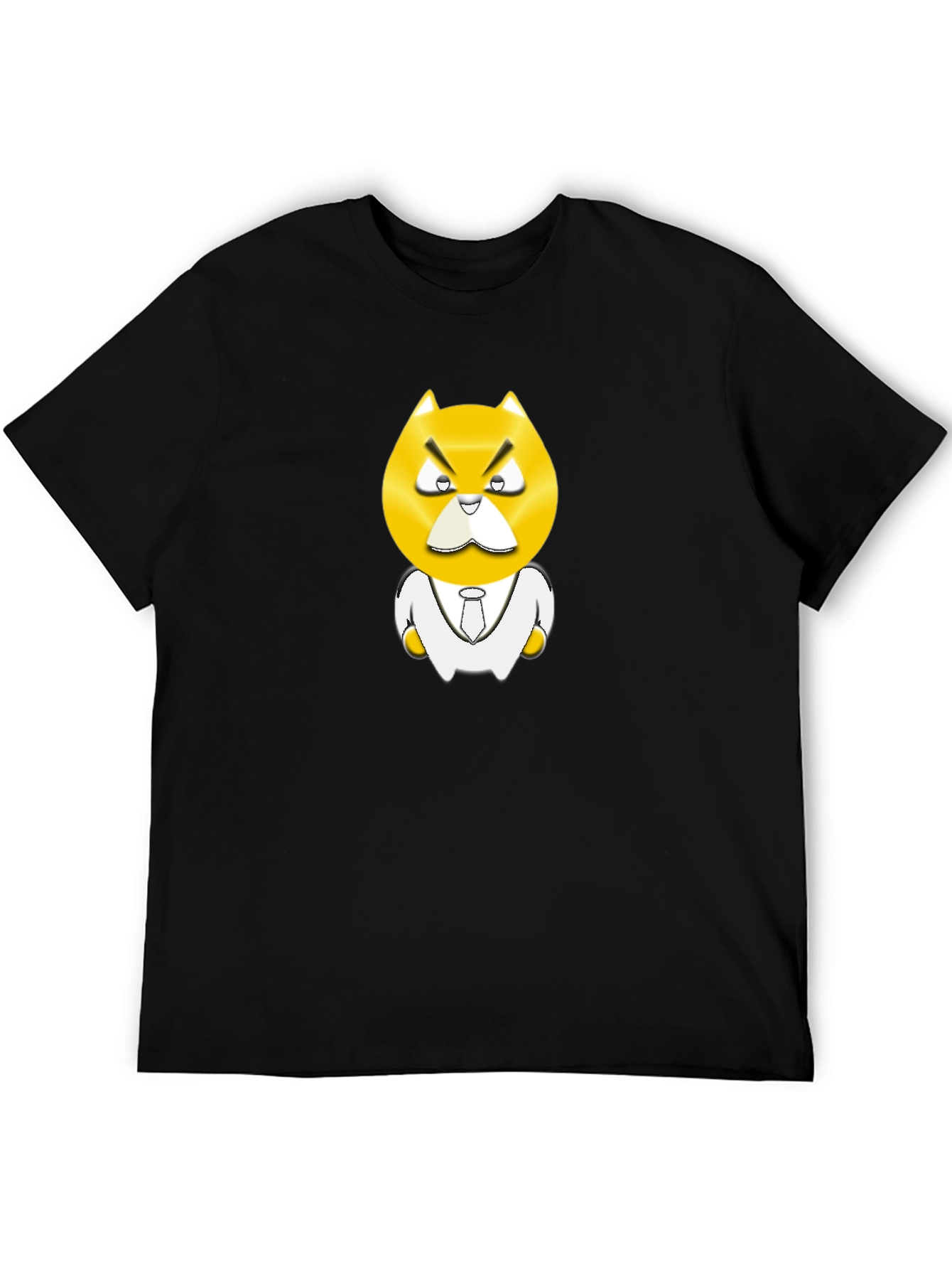 Angry Boss Character Black T-Shirt