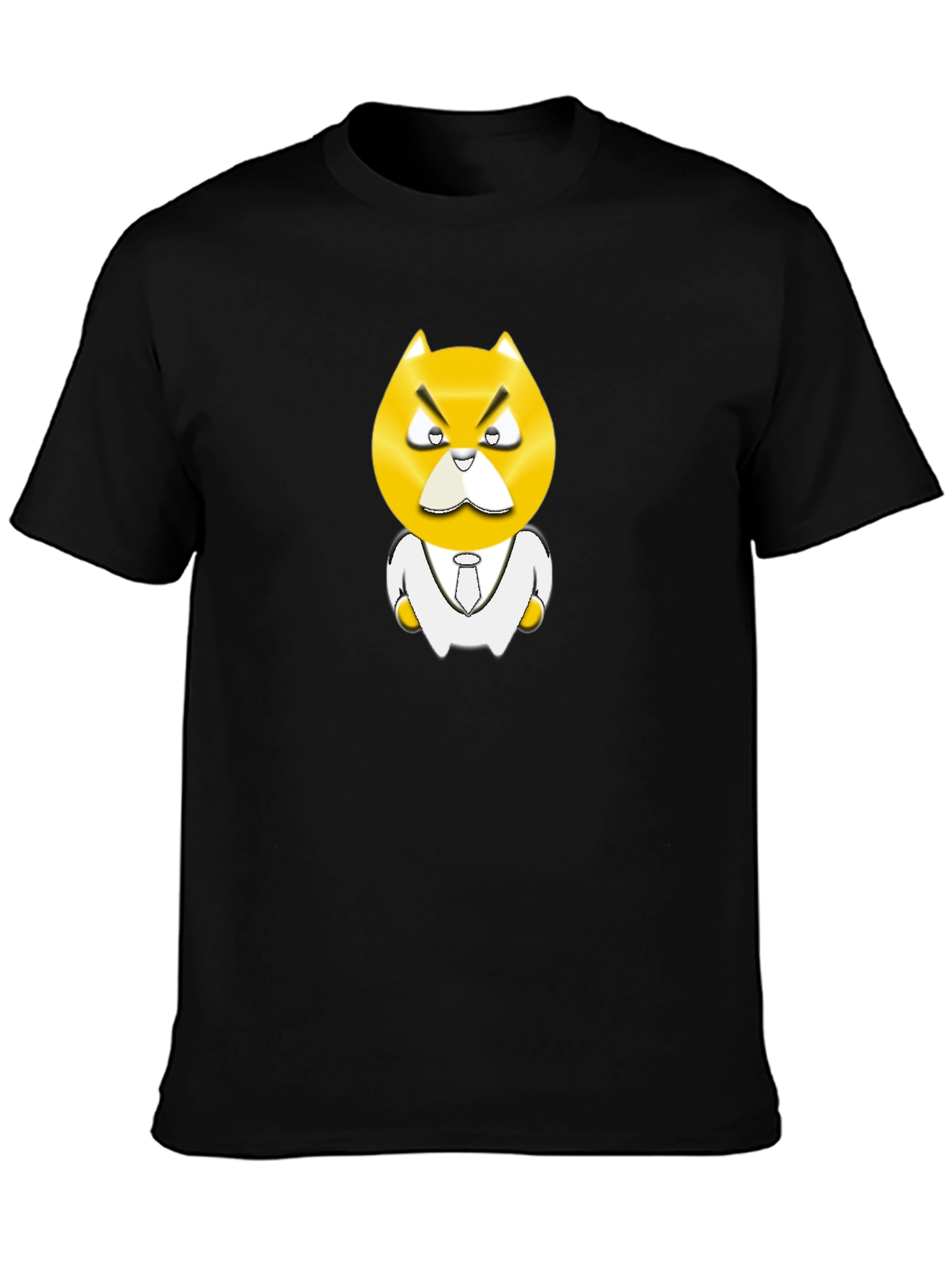 Angry Boss Character Black T-Shirt
