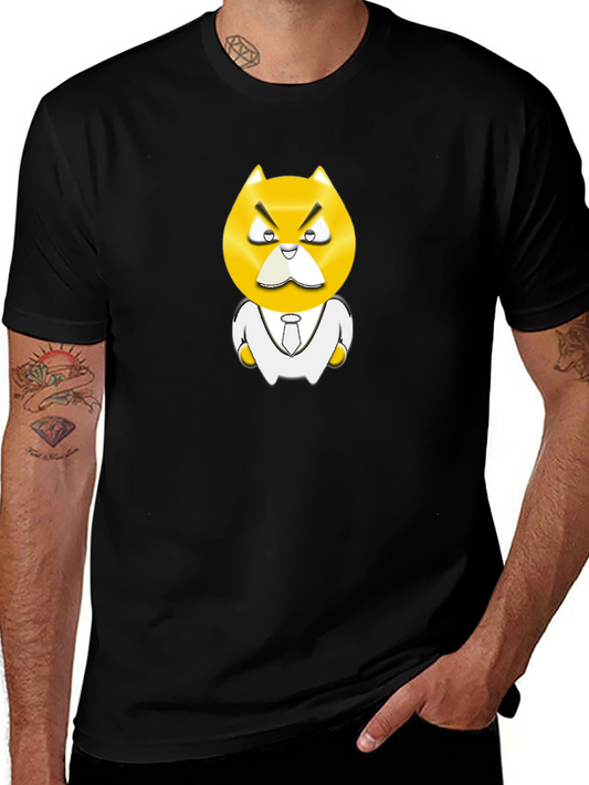 Angry Boss Character Black T-Shirt