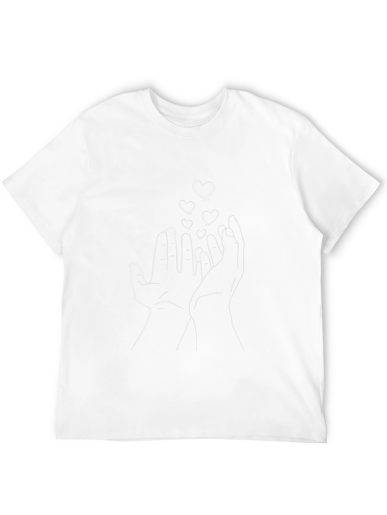 Hands & Hearts Graphic Tee - Stylish Black T-Shirt